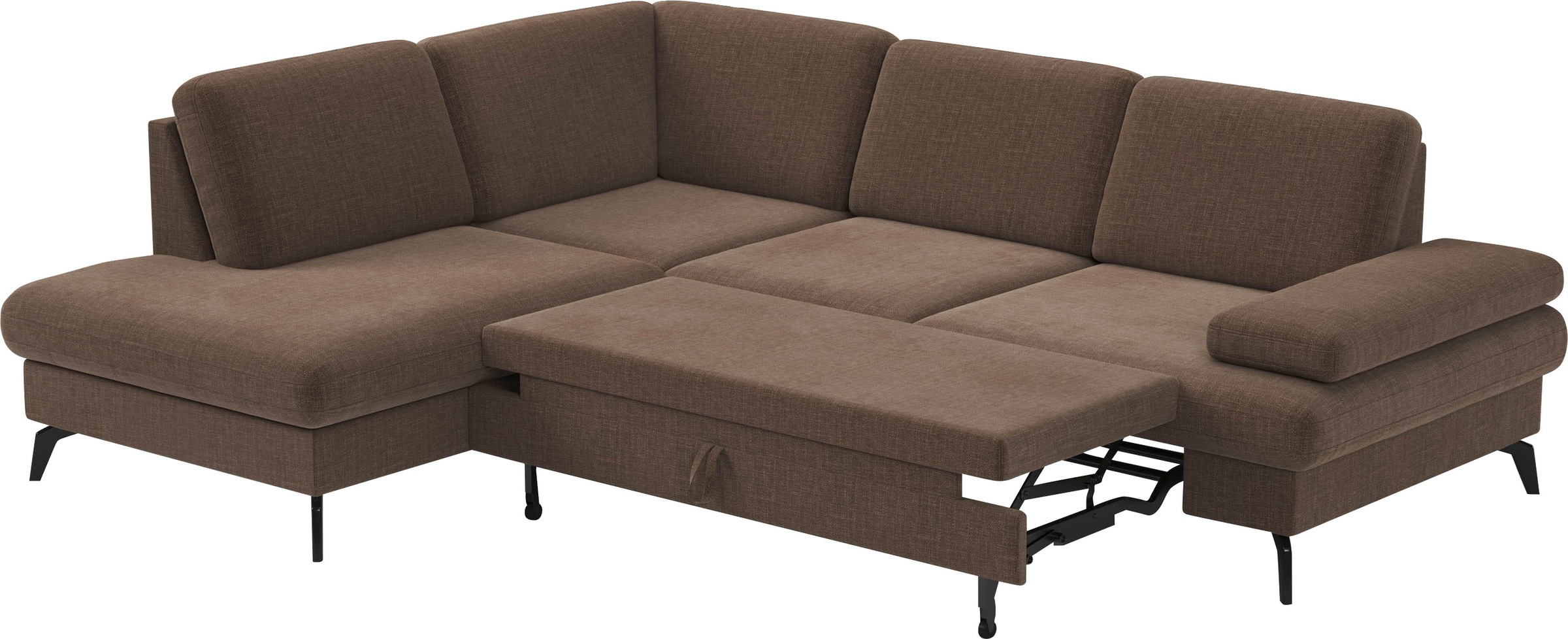 sit&more Ecksofa »Morris L-Form, inkl. Sitztiefenverstellung«, wahlweise mit Armteilverstellung, Bettfunktion & Bettkasten
