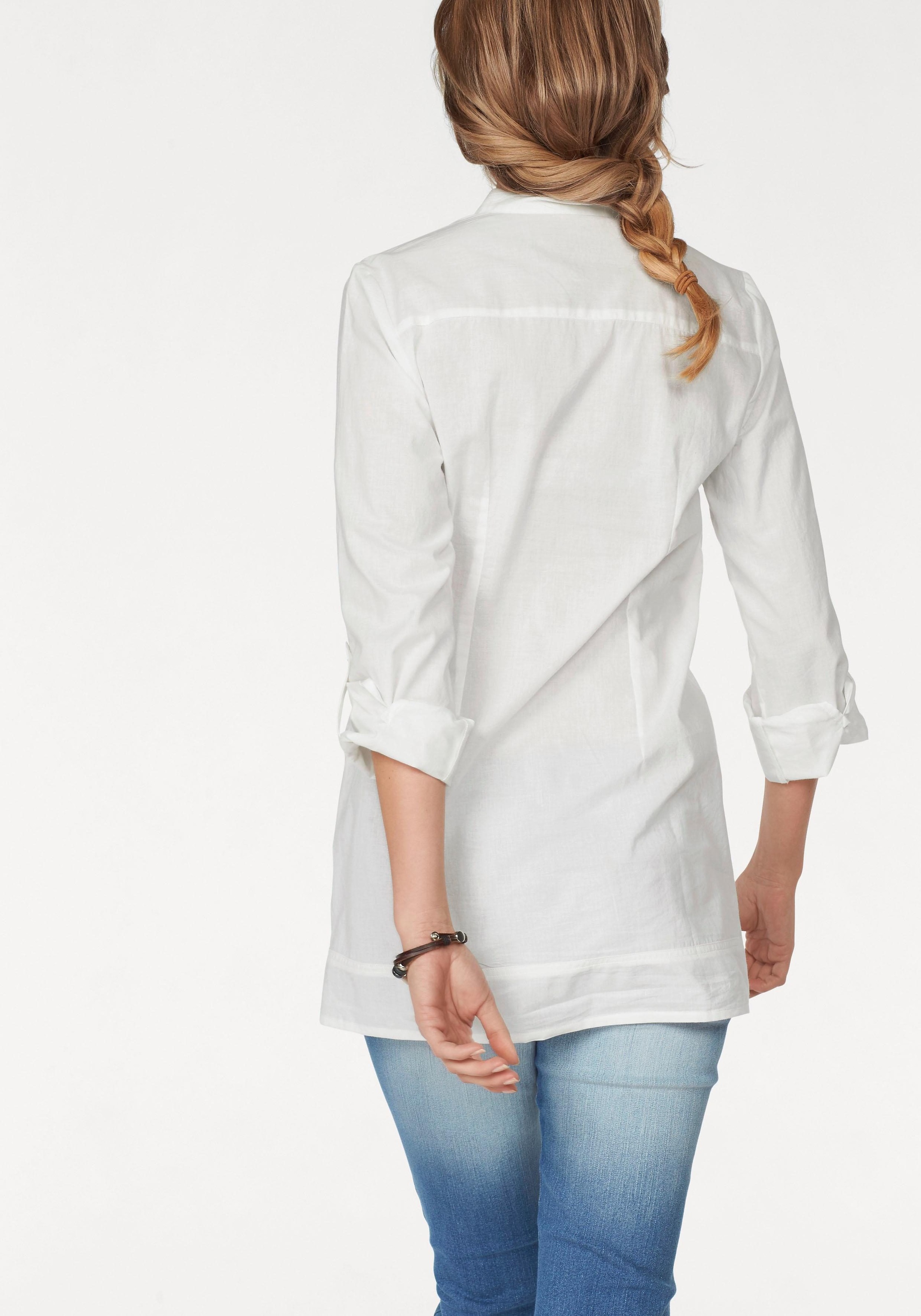 Aniston CASUAL Longbluse, mit dekorativer Biesenverarbeitung günstig online kaufen