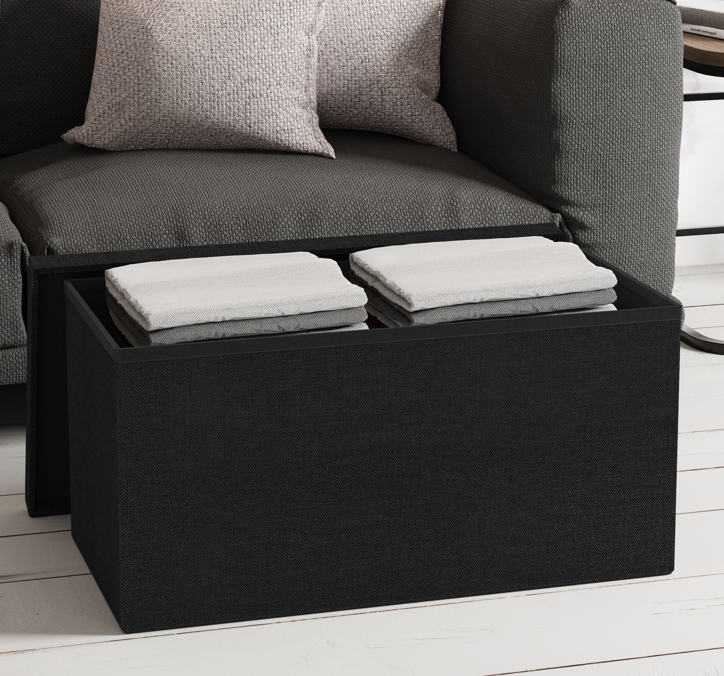 VCM Sitztruhe »Stoff Sitztruhe Sitzbank Aufbewahrungsbox Boxas« 1 Stk. tlg.