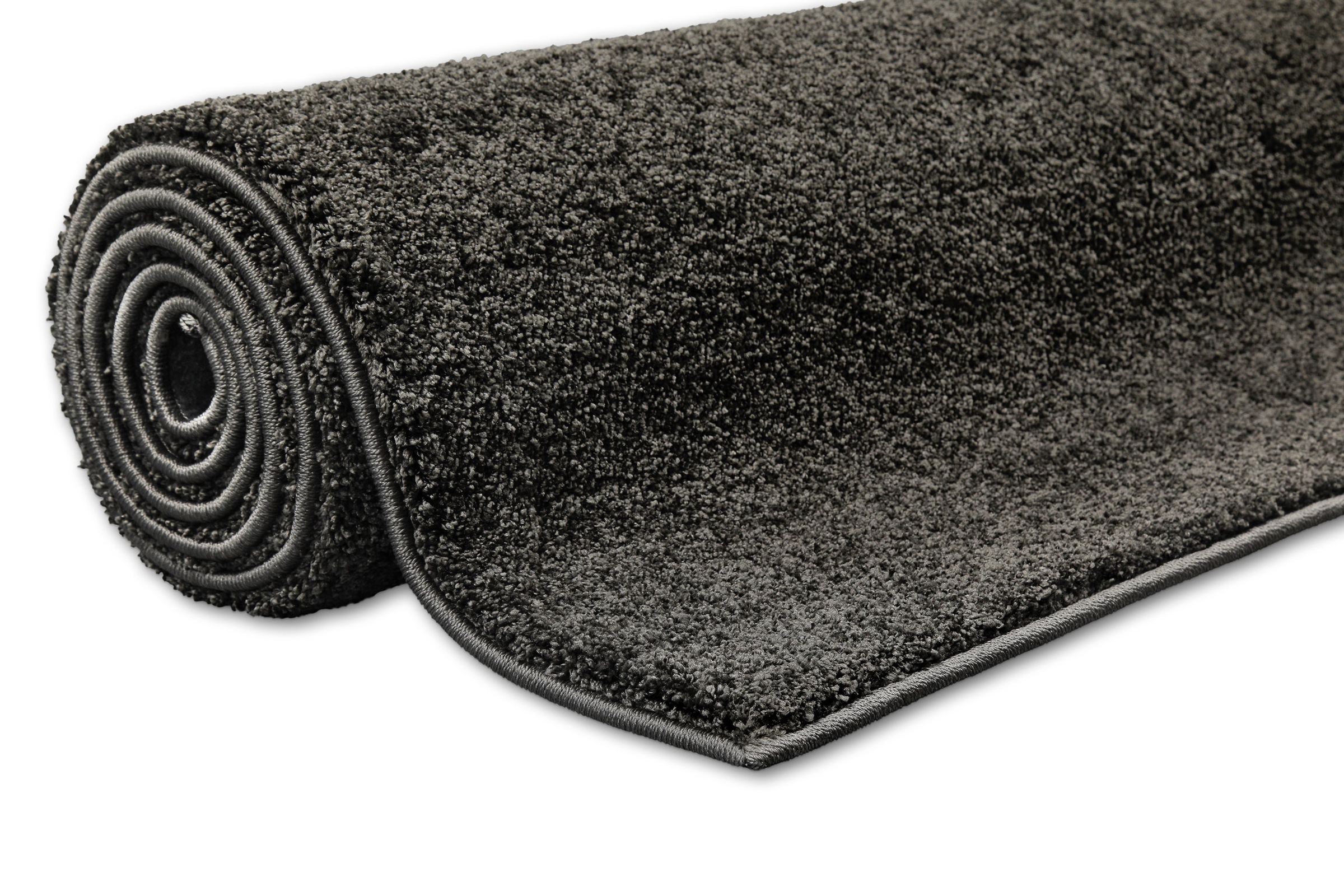 Teppich WECON HOME "Wogh", anthrazit, B:200cm H:25mm L:200cm, Polyester, Teppiche, Teppich, Kurzflor, maschinell gewebt, robust, Wohn- & Schlafzimmer, einfarbig 2