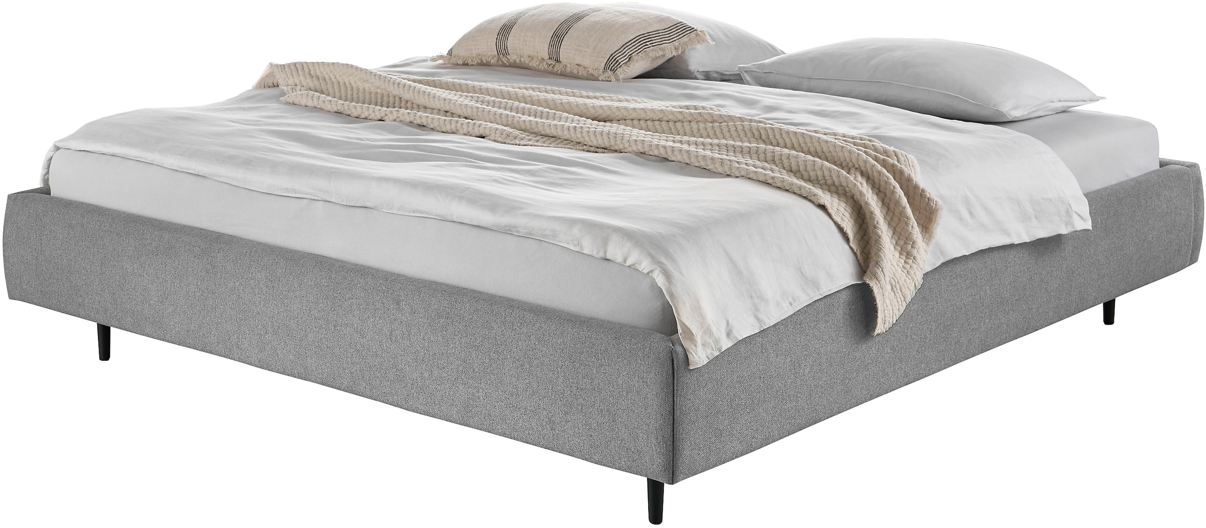 Home affaire Polsterbett »Lumira, rahmenhohes Design & wahweise Überlänge« inkl. 7-fache Einlegetiefenverstellung & saugroboterfreundliche Höhe