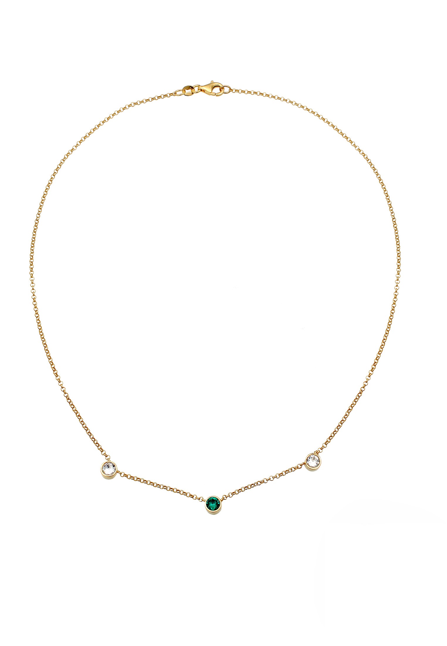 Elli Collierkettchen »Solitär Kristalle Elegant 925 Silber«