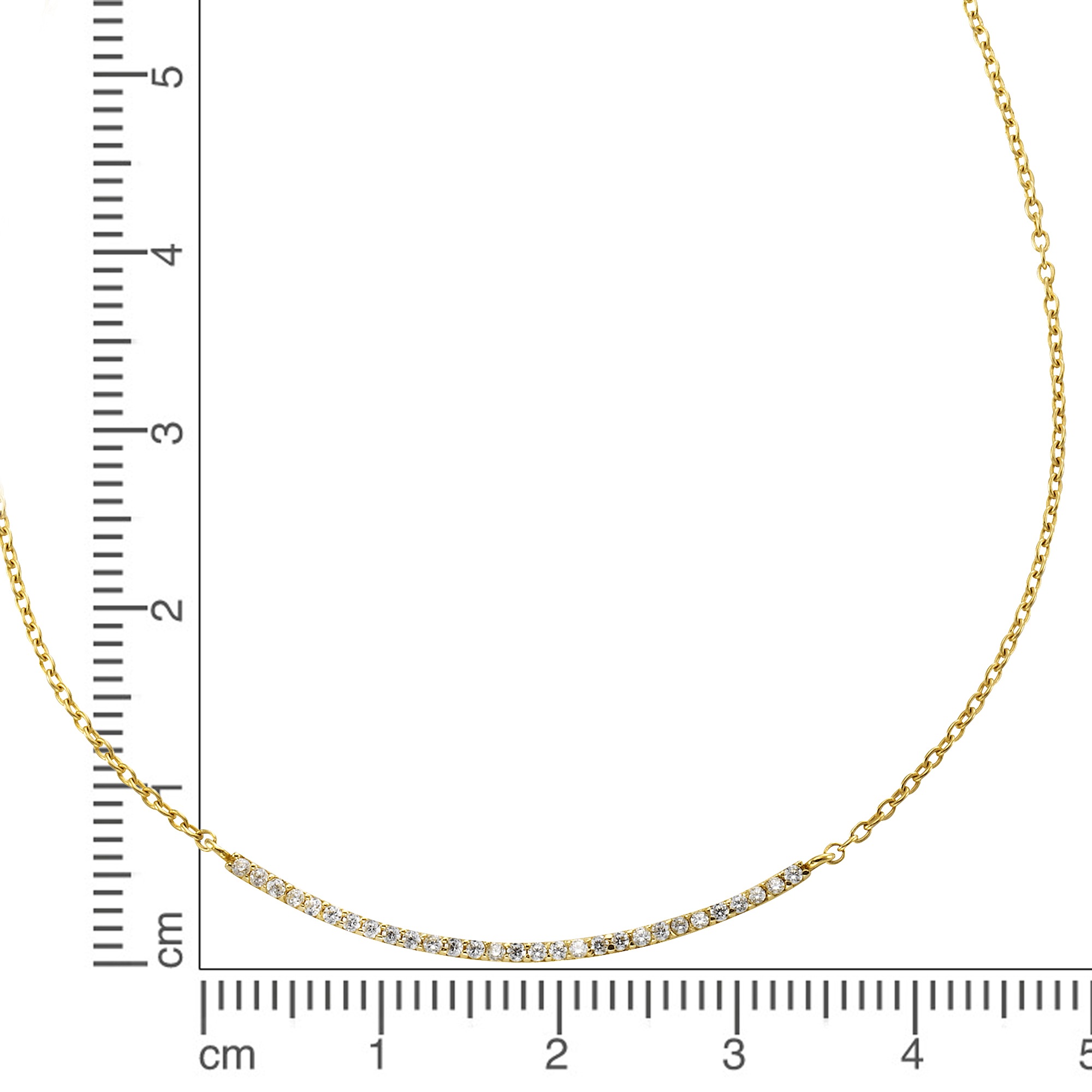 CELESTA Collierkettchen »375/- Gelbgold Zirkonia«