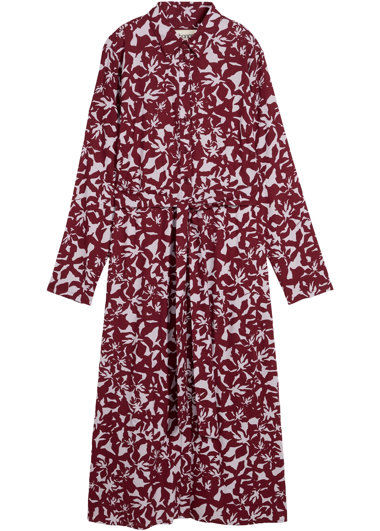 bonprix Hemdblusenkleid mit Hemdblusenkragen, aus Viskose, taillierte Passform, im Casual-Stil