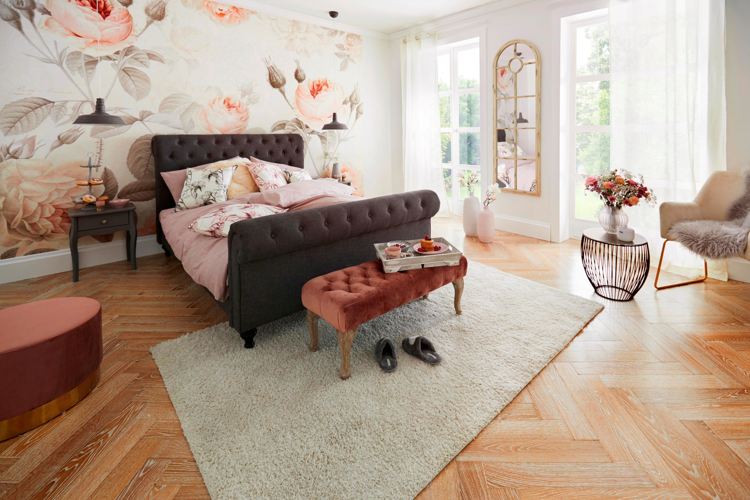 Komar Vliestapete »Vlies - La Maison - Größe 368 x 248 cm«, bedruckt, Wohnzimmer, Schlafzimmer