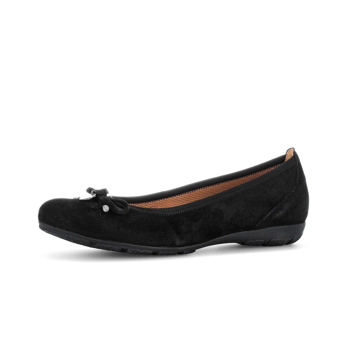 Ballerina GABOR "Sportliche Ballerina", Damen, Gr. 44, schwarz, Schuhe Ballerina