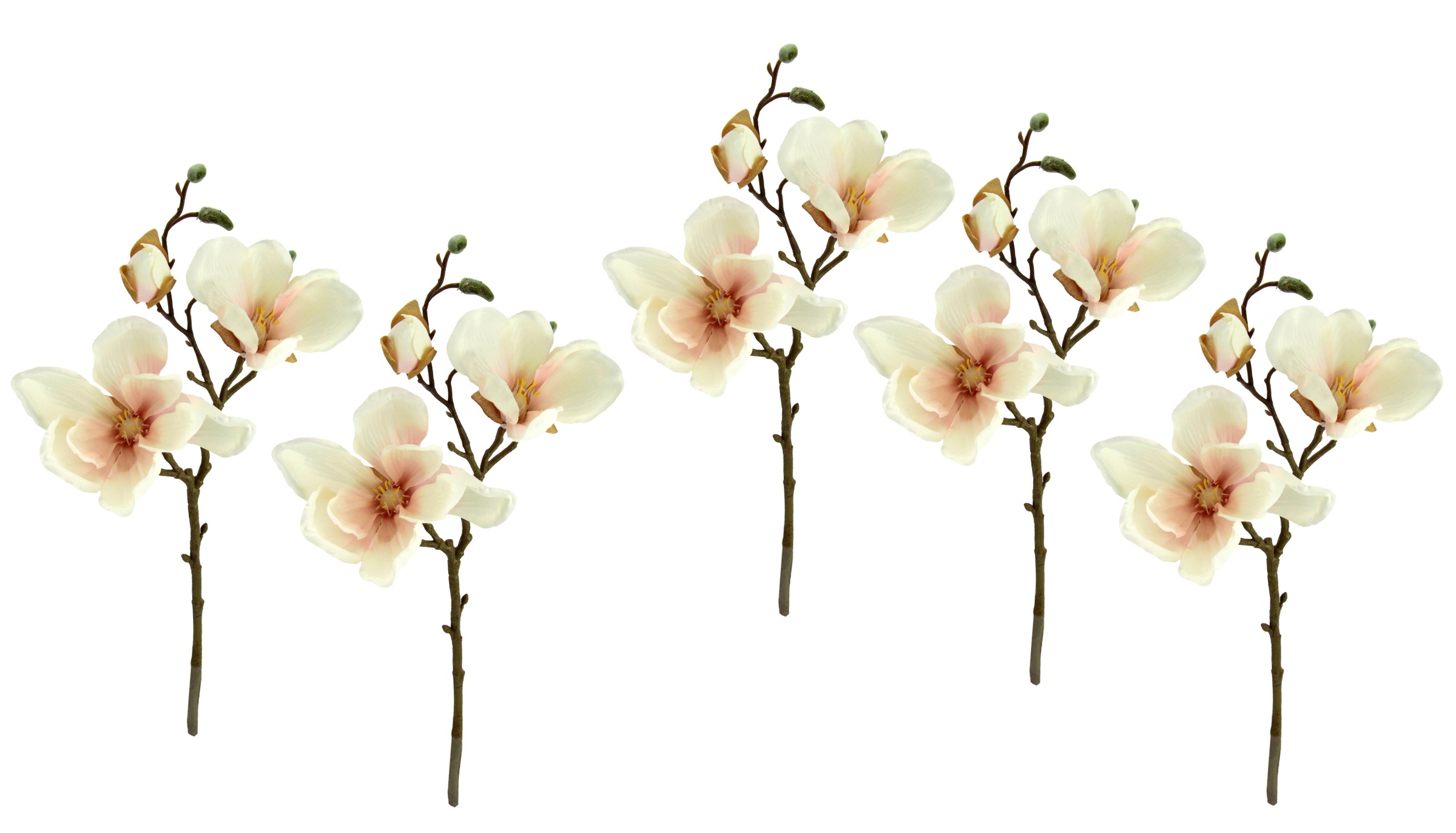 I.GE.A. Kunstzweig "Magnolienzweig künstlich" 5er Set Kunstblumen Magnolie günstig online kaufen