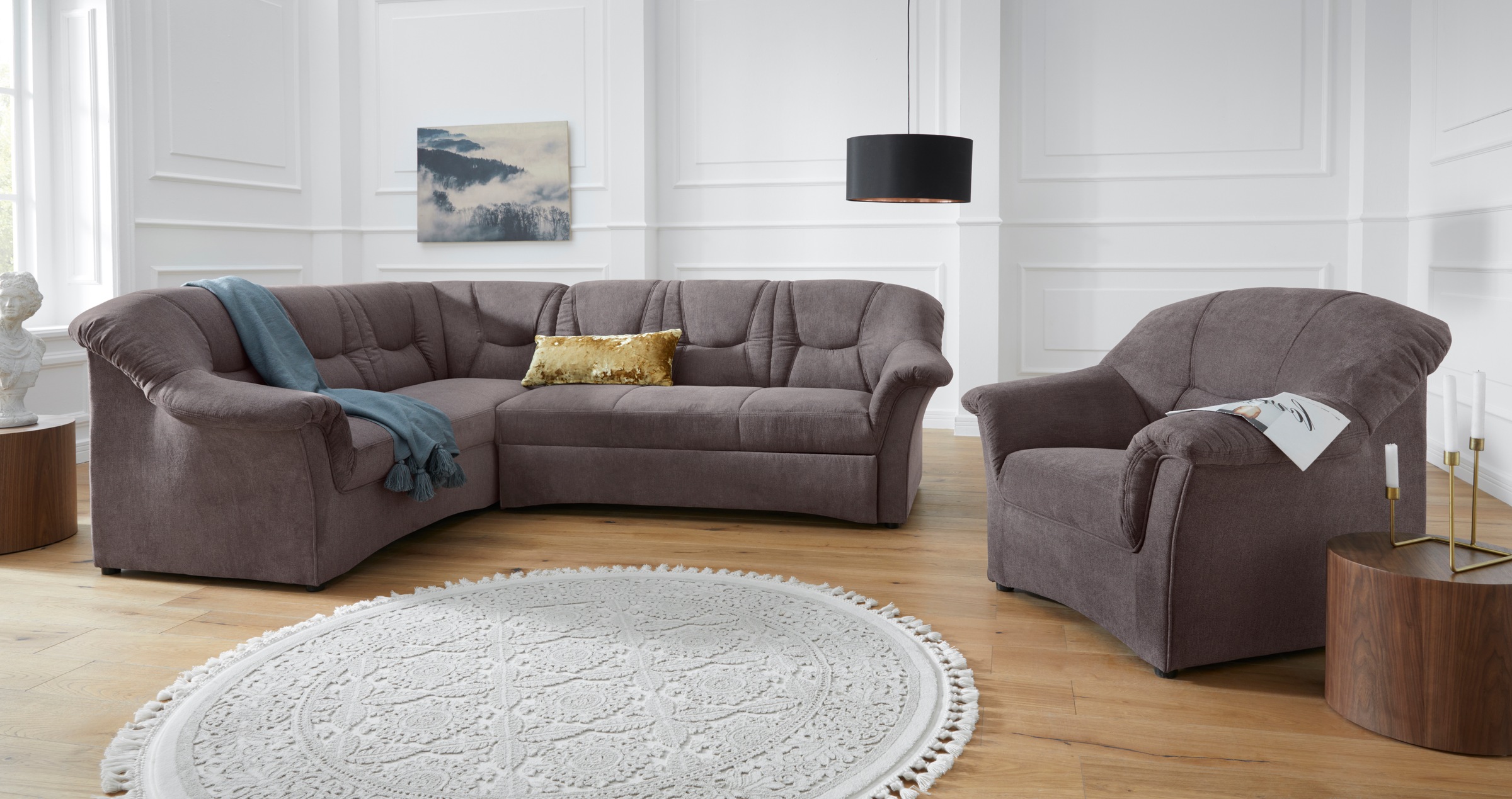 DOMO collection Ecksofa "Sarafina zeitlos&bequem, optional mit Federkern, B günstig online kaufen