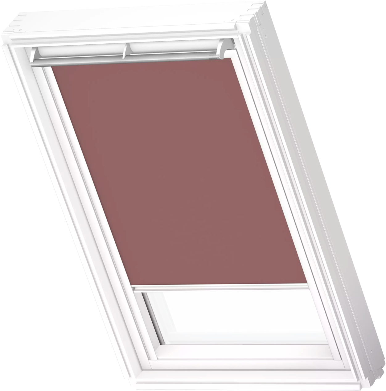 VELUX Verdunklungsrollo "DKL 4578SWL" verdunkelnd ohne Bohren in Führungsschienen weiße Führungsschienen & Griffleiste