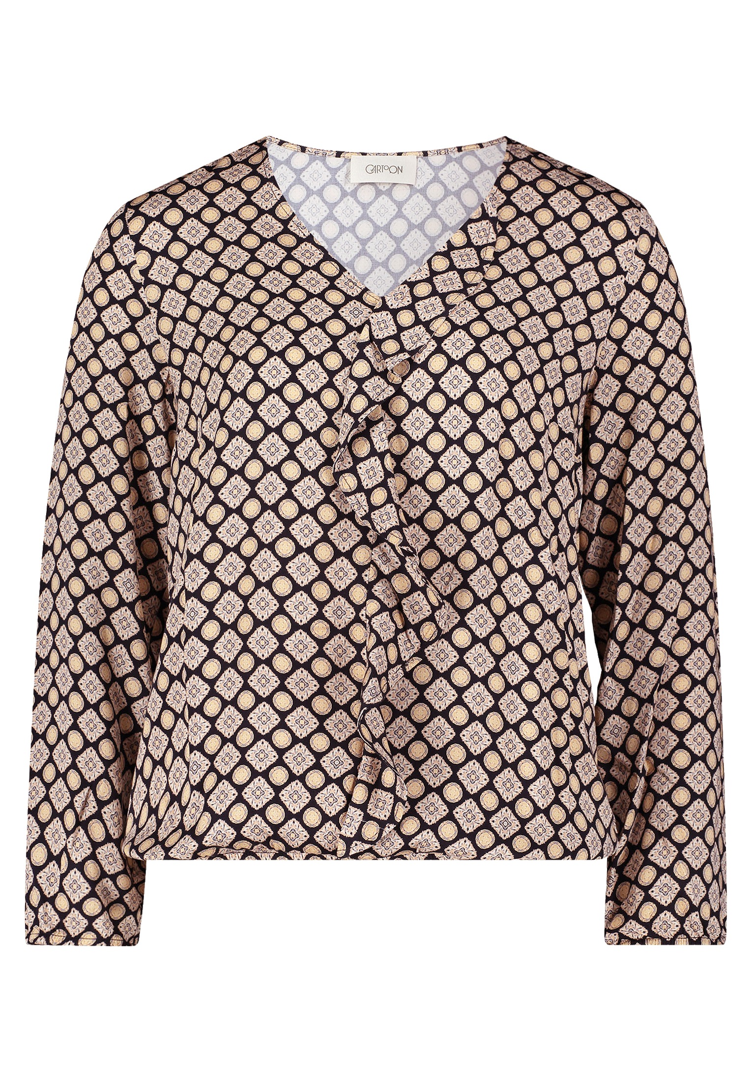 Cartoon Shirtbluse "Damen mit Volant" günstig online kaufen