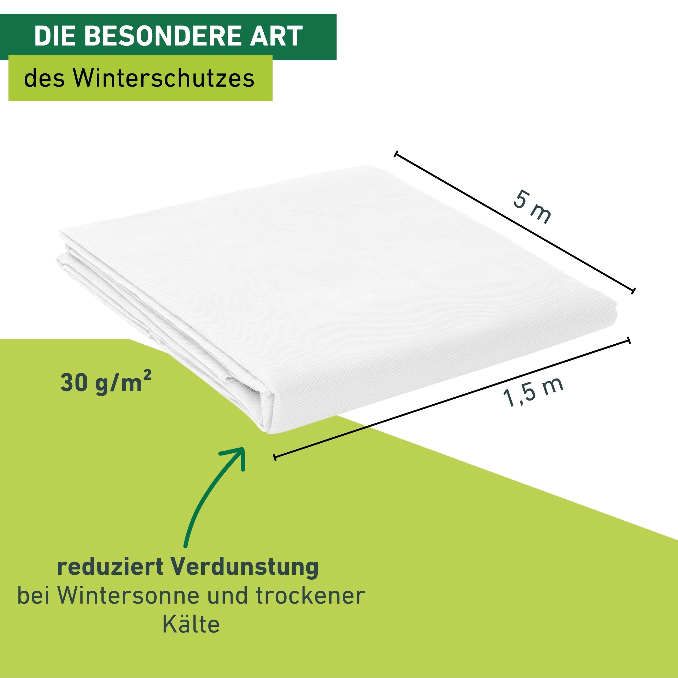 Windhager Winterschutzvlies »Winter-Vlieshaube, Winter- und Kälteschutz für Pflanzen« UV stabilisiert und witterungsbeständig, 1,1x1,1 m, Stärke 50 g/m2