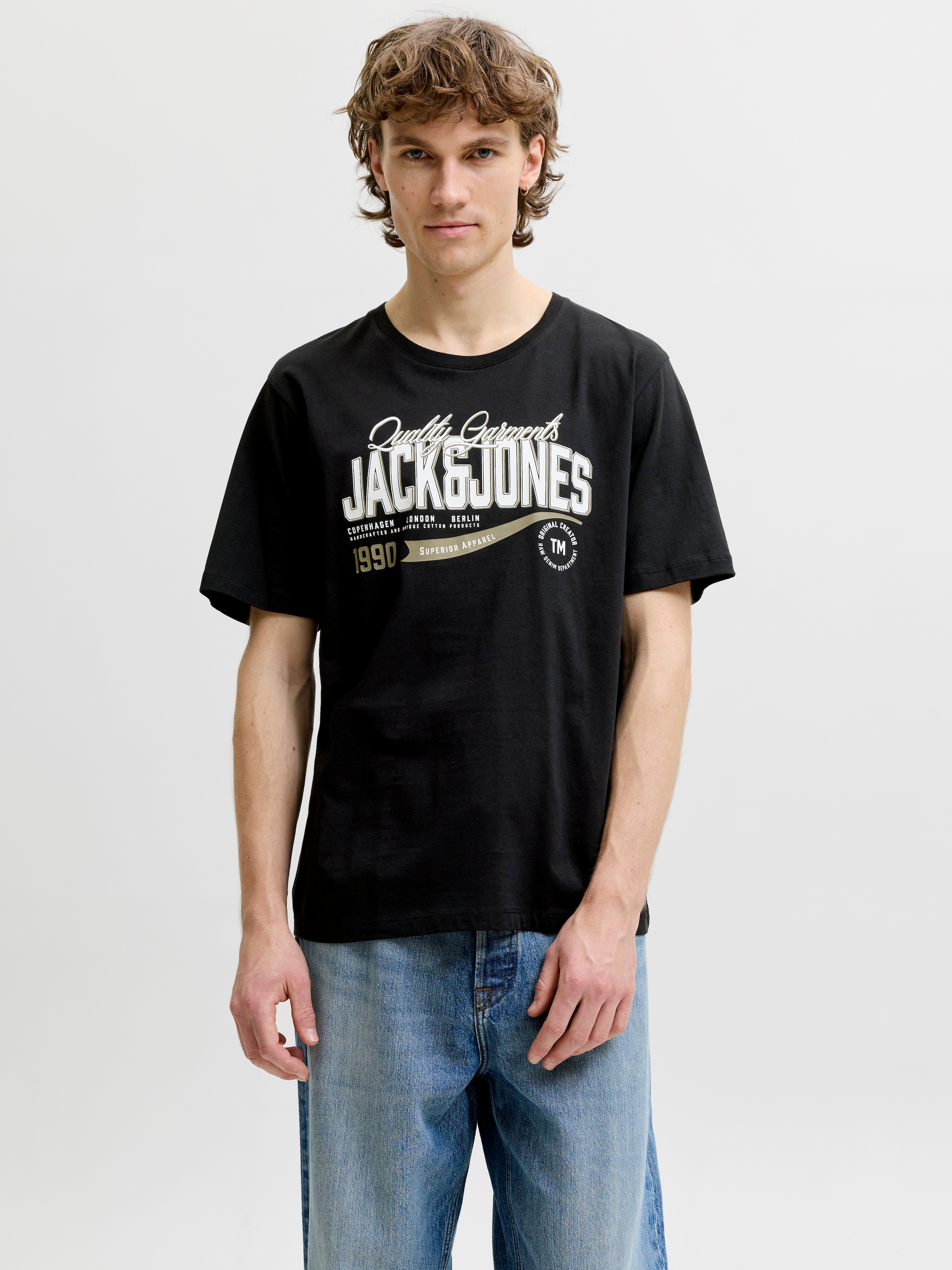 Jack & Jones "JJELOGO TEE SS O-NECK 2 COL AW26 SN" Baumwolle, regular fit