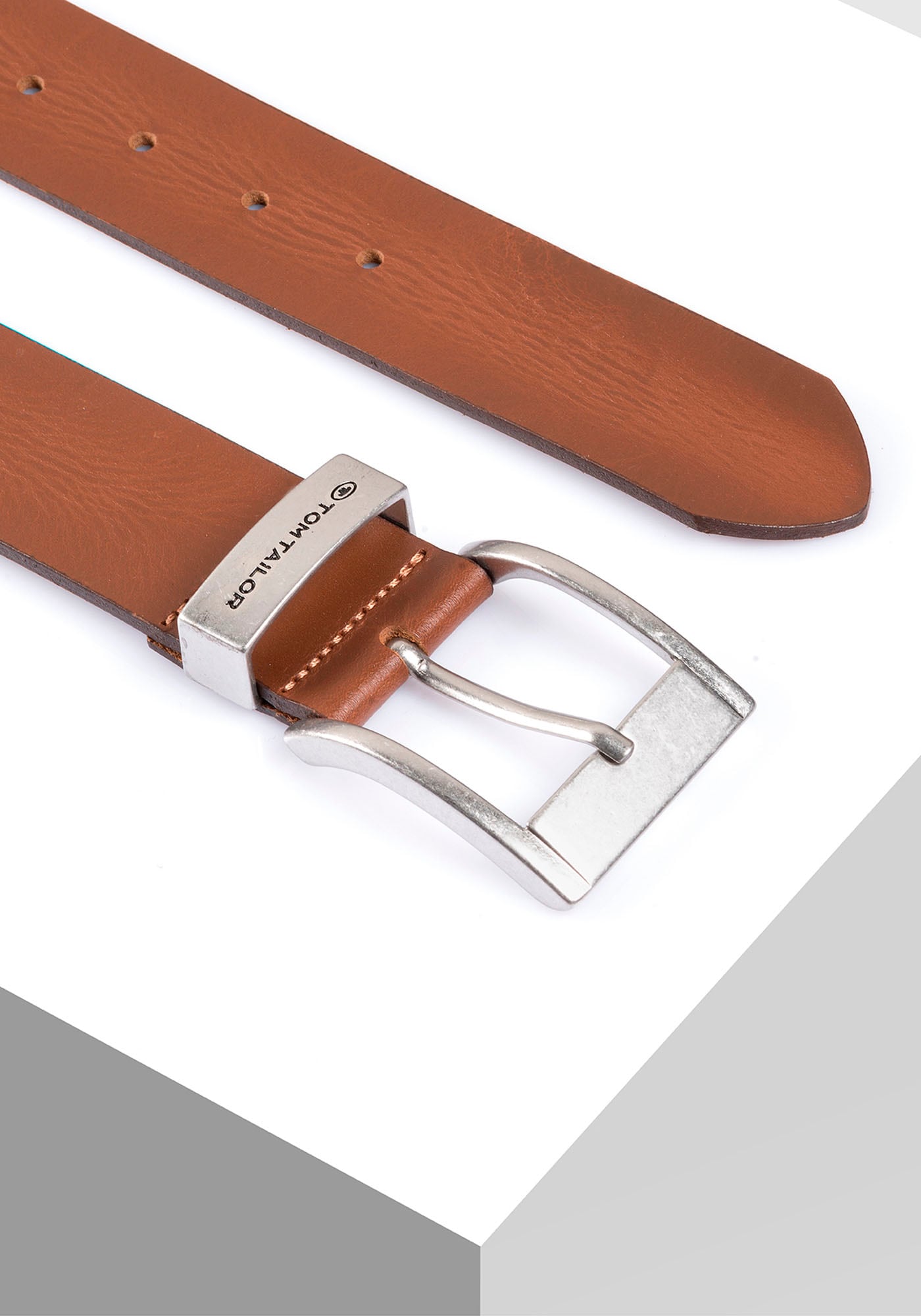 TOM TAILOR Ledergürtel »TTTOM«, 4 cm breiter Herrengürtel, Casual und Jeans Look