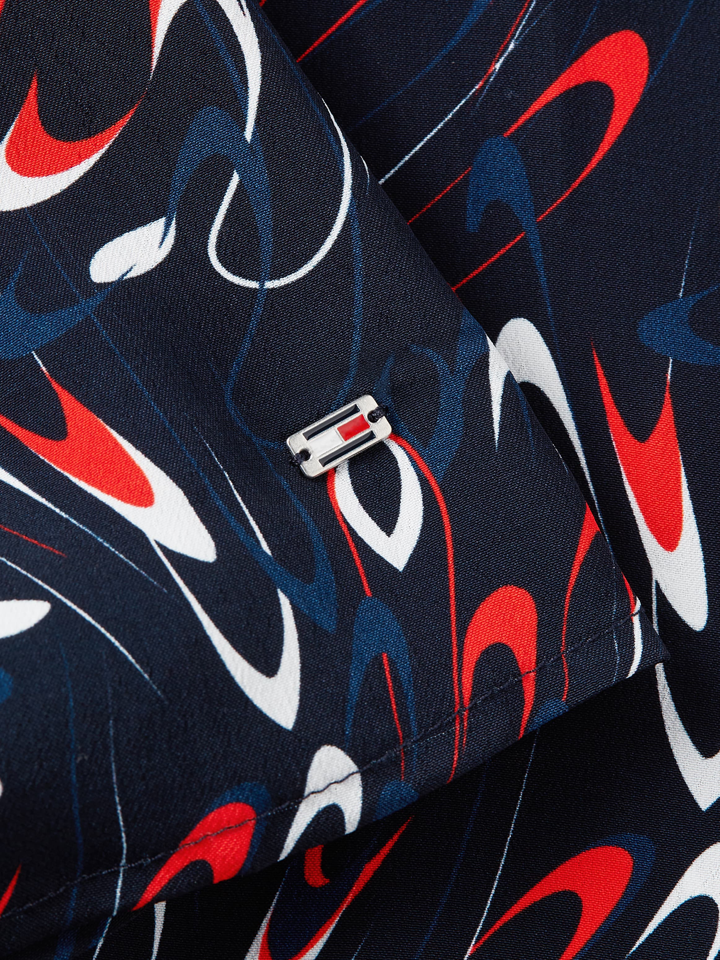 Tommy Hilfiger Blusenkleid »SMALL RIBBON F&F SS SHORT DRESS«, mit Allover-Muster