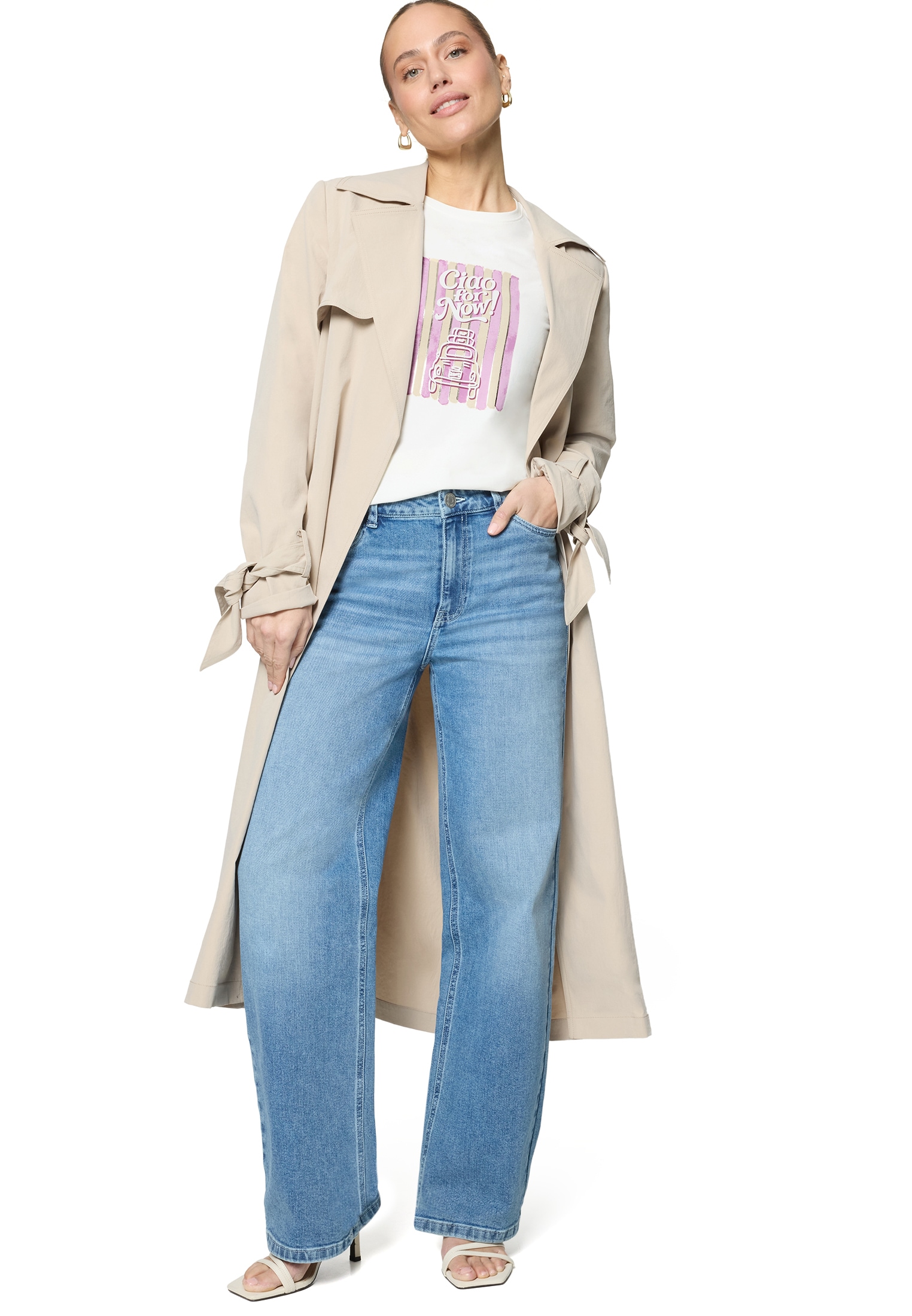 Zero Kurzarmshirt »Damen mit Aufdruck« 1 Glitzer