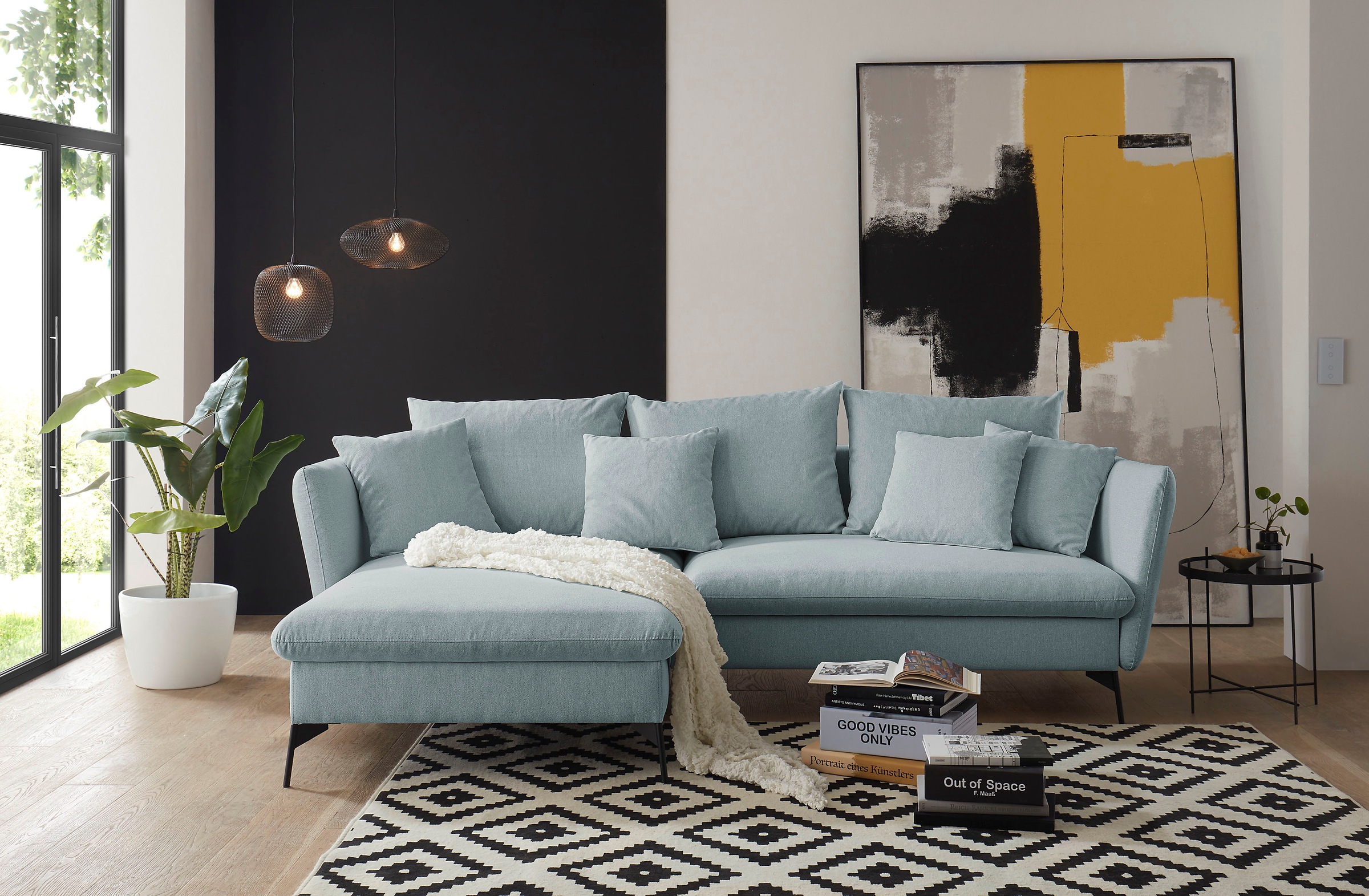 OTTO home Ecksofa "LIVORNO,258 cm, L-Form," Schlaffunktion u. Bettkasten (1 günstig online kaufen