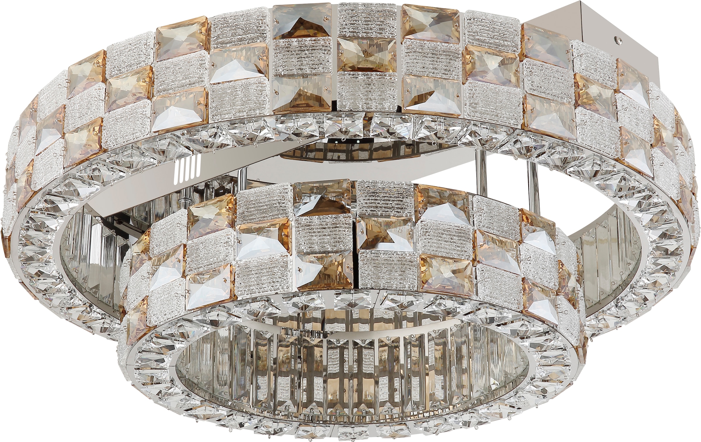 GLOBO LIGHTING Deckenleuchte »LIDIA« LED-Modul 1 Stk. Kristall-Deckenleuchte, dimmbar, smart, elegant & edel