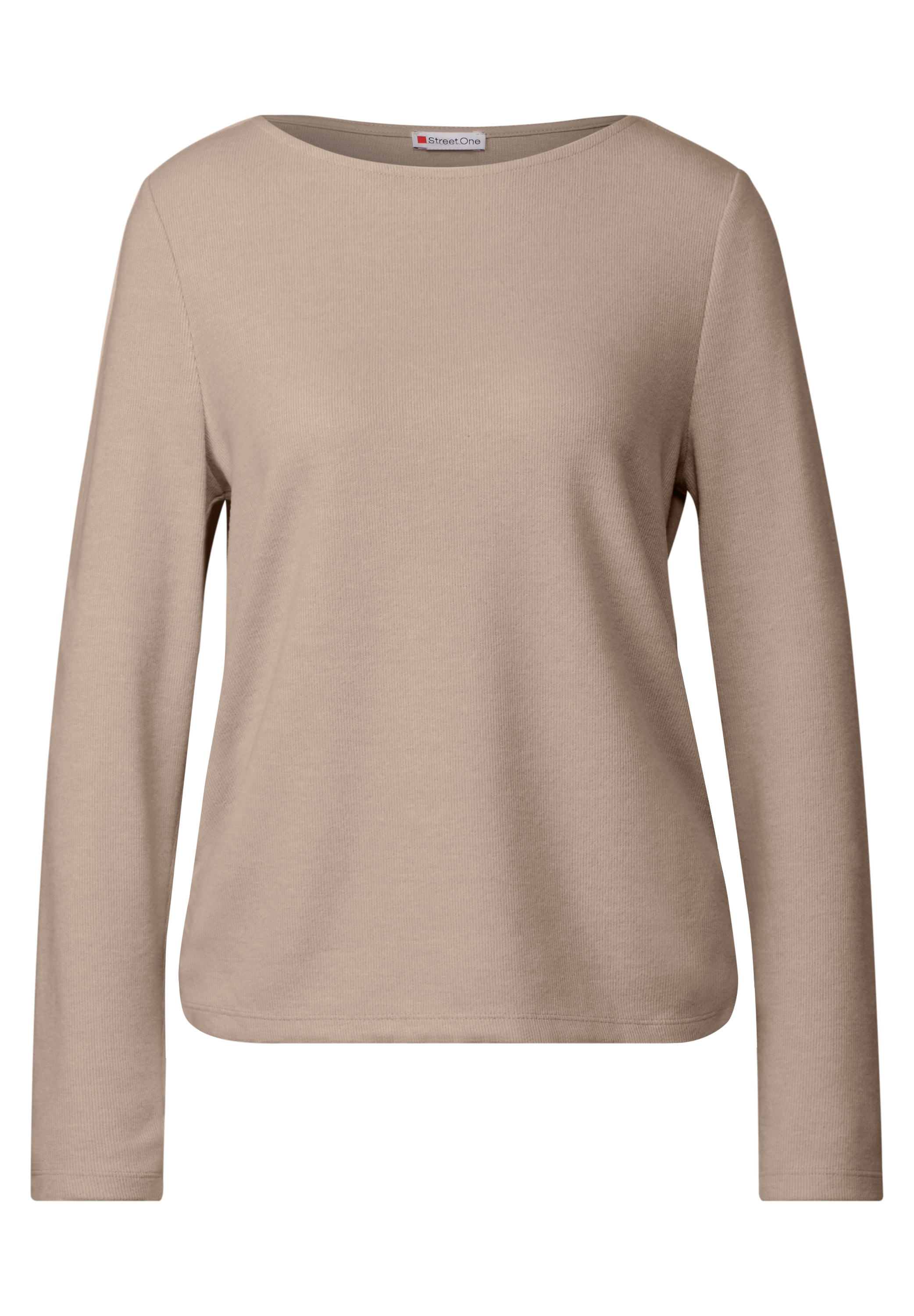 STREET ONE Langarmshirt, aus softem Materialmix