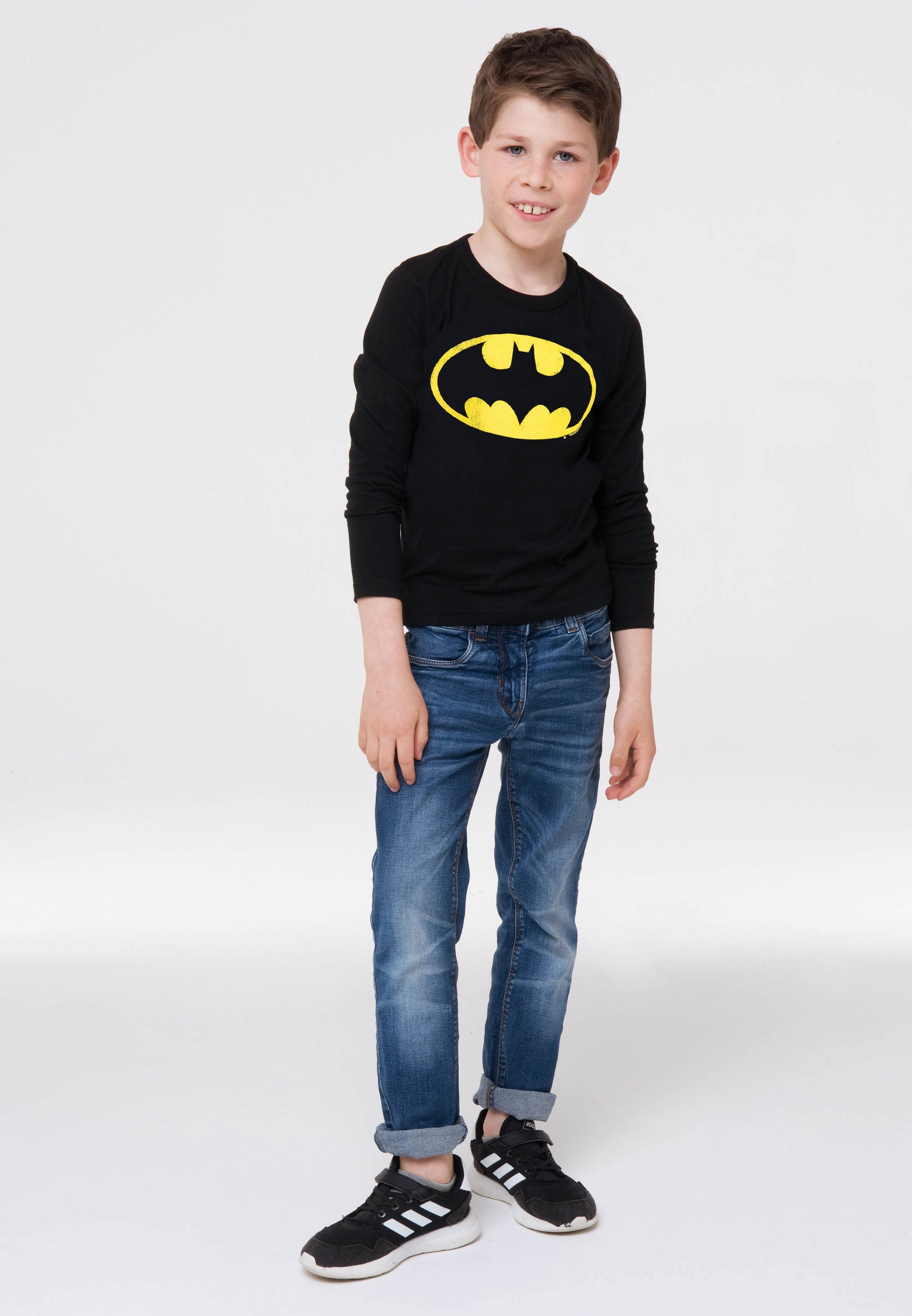 LOGOSHIRT T-Shirt »Batman Logo«, mit coolem Print
