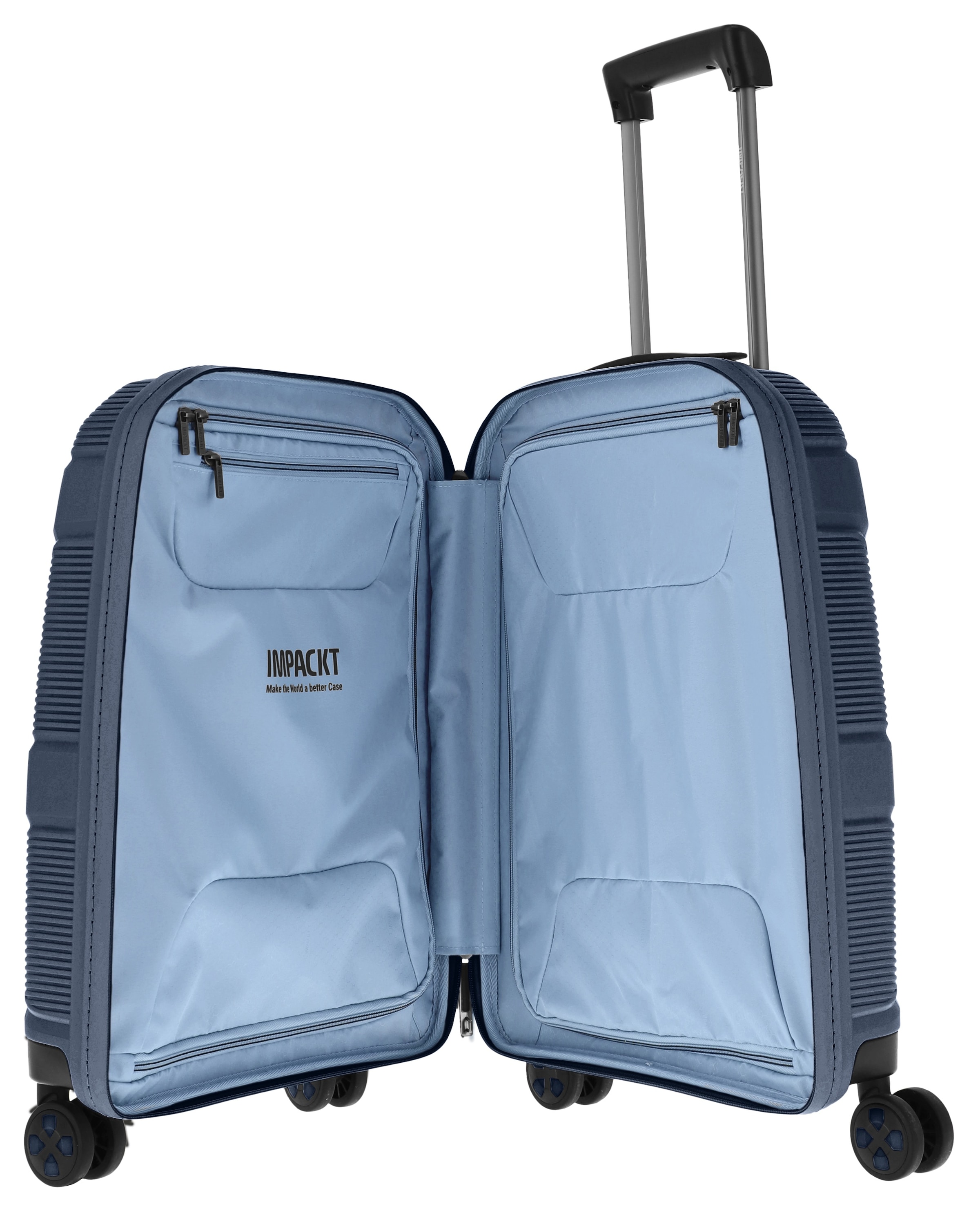 IMPACKT Hartschalen-Trolley »IP1, verschiedene Größen und Farben«, 4 Rollen, Hartschalen-Koffer vegan Koffer Reisegepäck USB-Port TSA Zahlenschloss