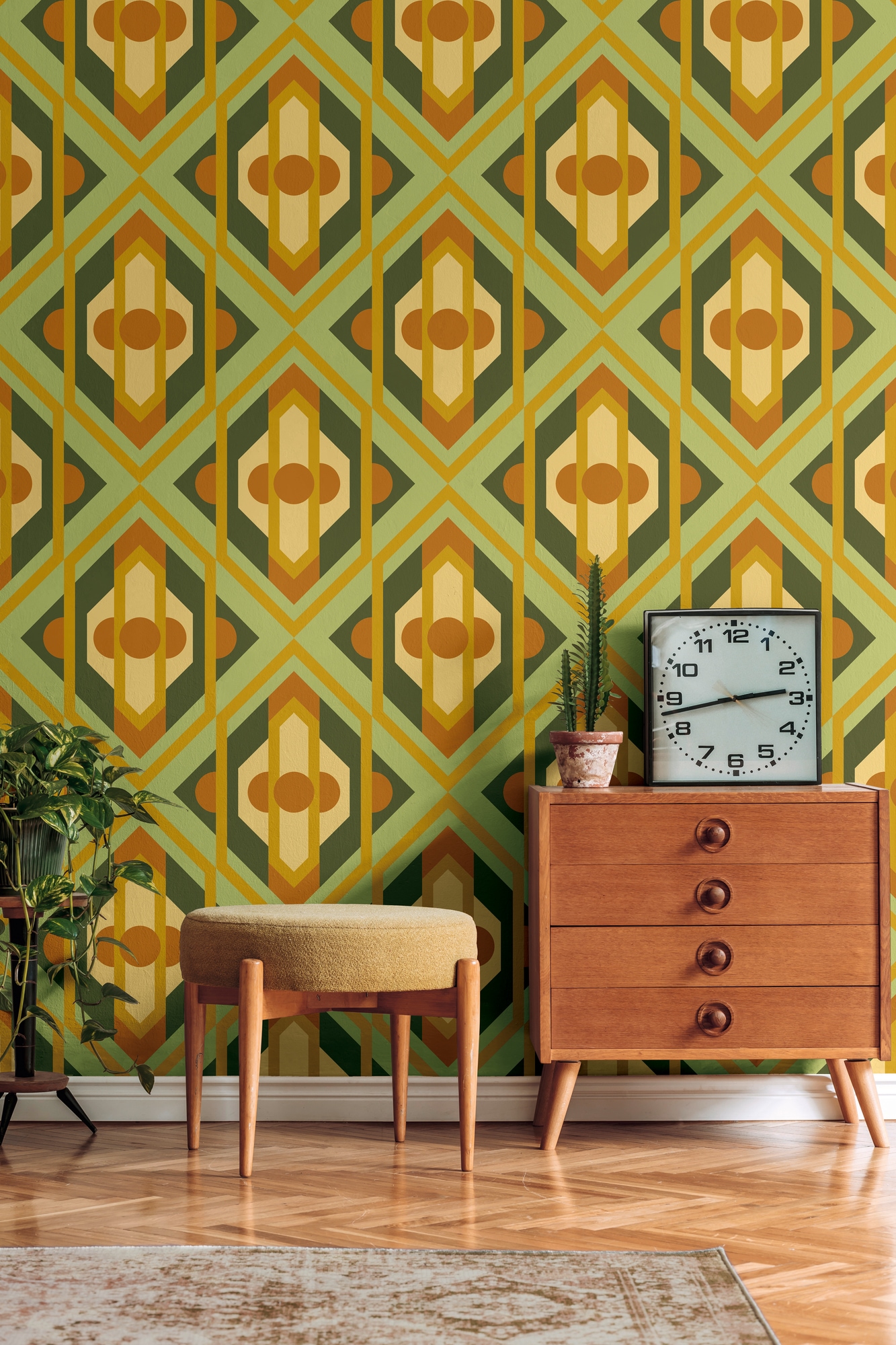 A.S. Création Vliestapete »Retro Chic 3D-Tapete Mustertapete Grafik 3D«, matt, Vliestapete Kunst für Schlafzimmer Küche Wohnzimmer 3D Design modern