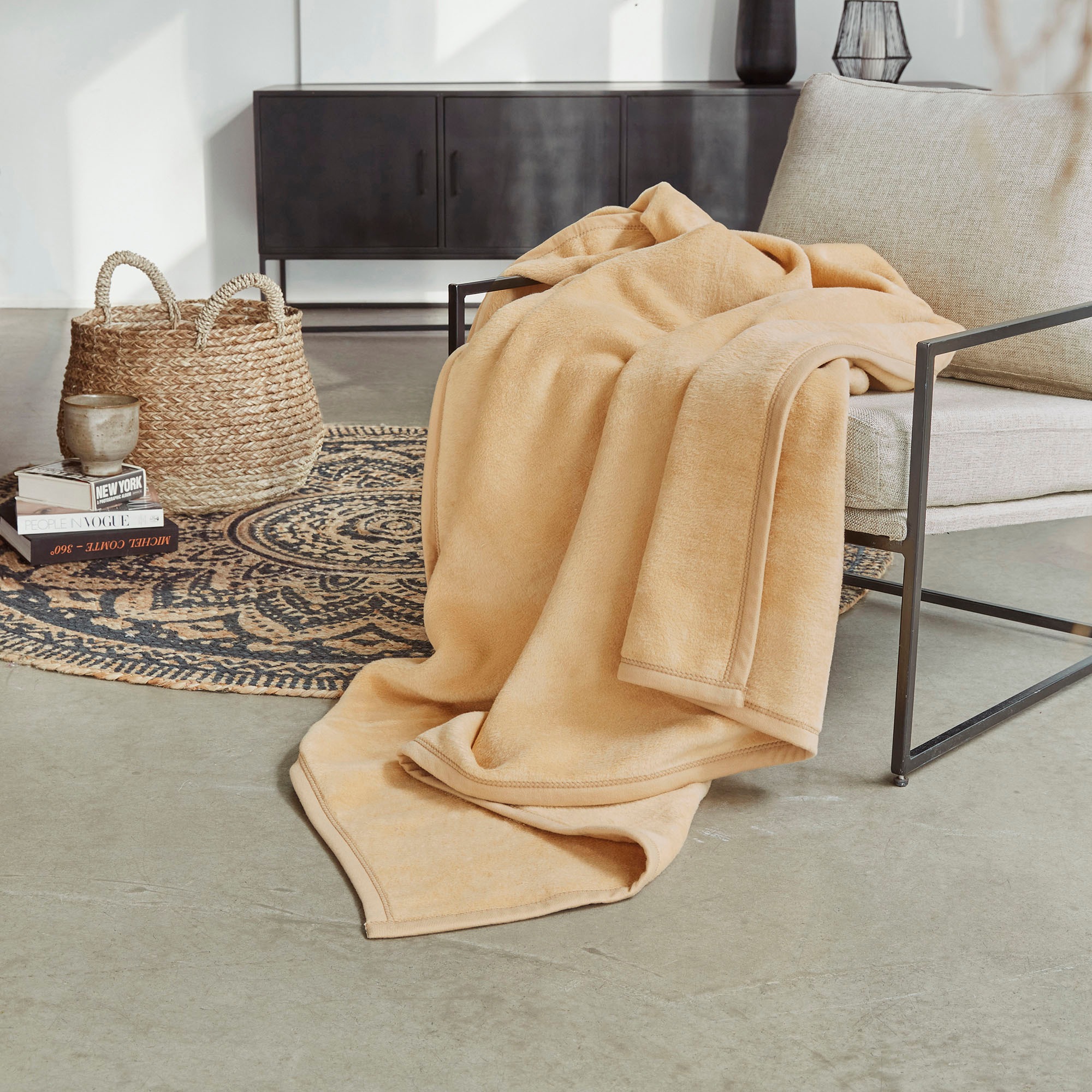 IBENA Kniedecke "Uni Kniedecke Luxus" unifarbenes Design günstig online kaufen