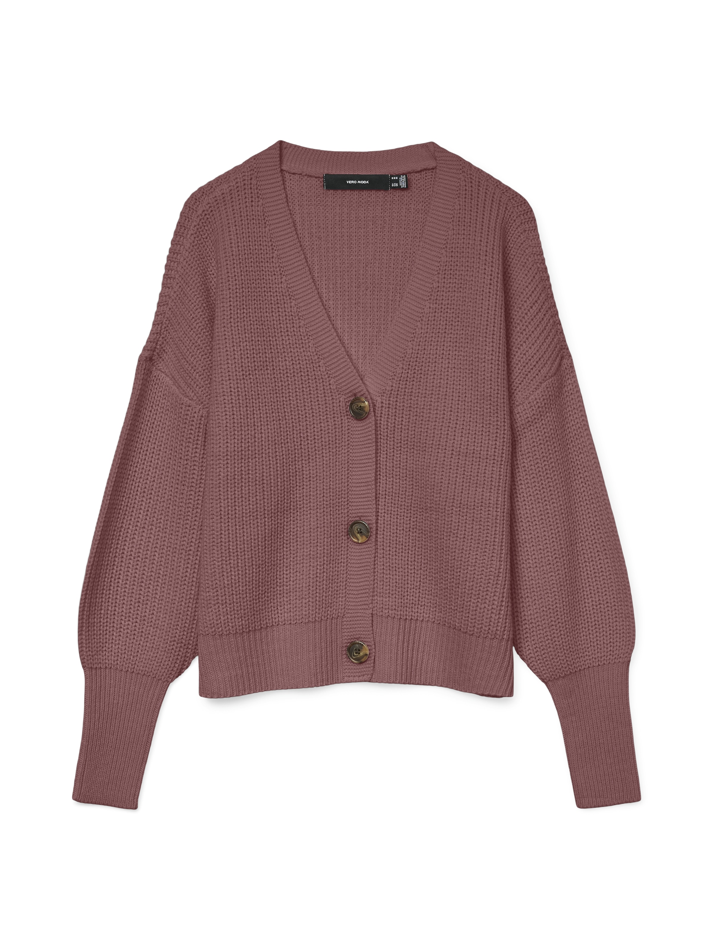 Vero Moda Strickjacke "VMLEA LS V-NECK CUFF CARDIGAN NOOS" Rippstrick günstig online kaufen