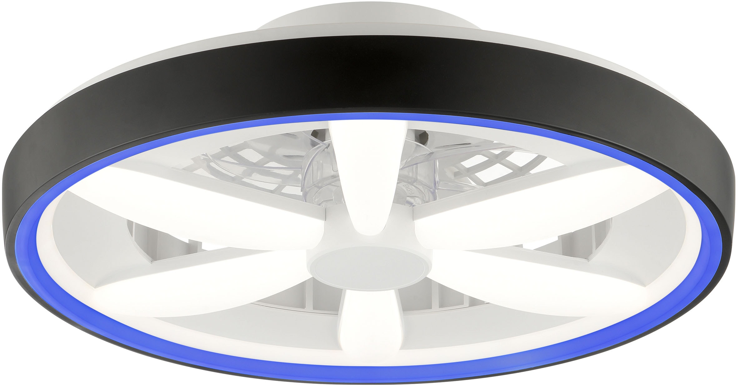 Brilliant LED Deckenleuchte »Gaiano«, 1 flammig, Ø 48cm mit Ventilator, 6400 lm, dimmbar, RGB, 2700-6500 K