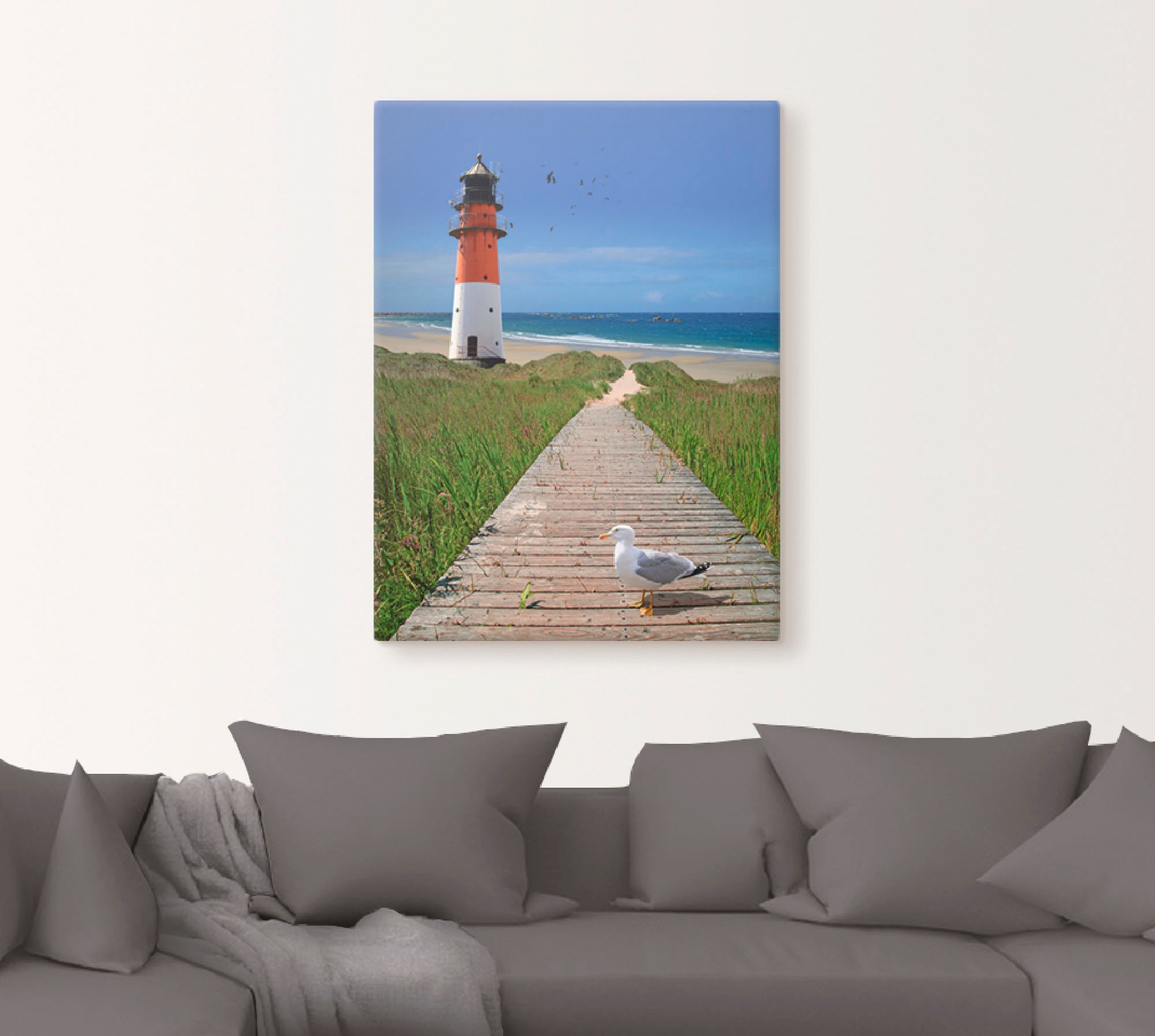 Artland Wandbild »Der Weg zum Meer«, Gebäude, (1 St.), als Leinwandbild, Poster in verschied. Größen