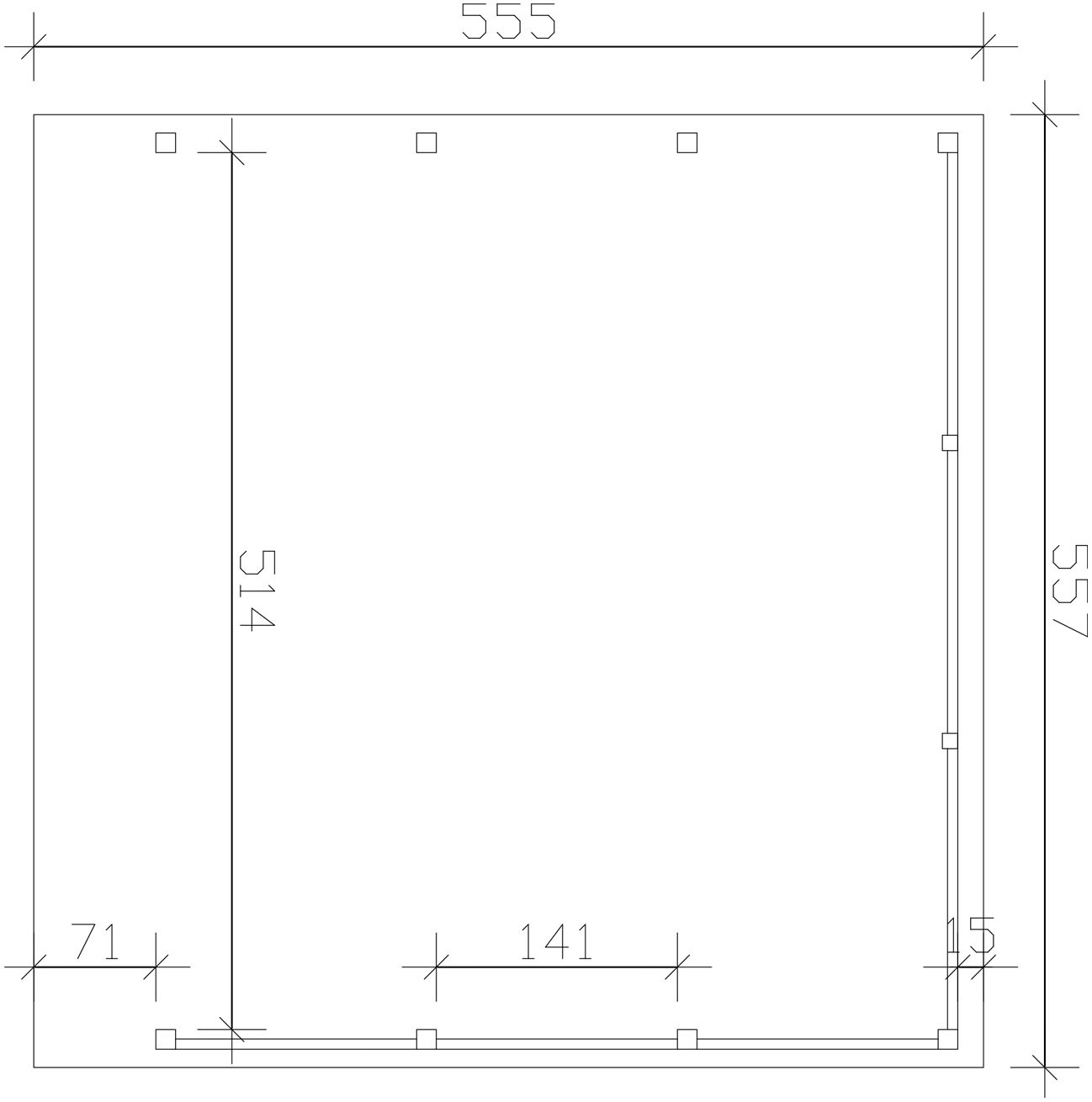 Skanholz Doppelcarport »Friesland Set 13«, Holz, 514 cm, Grün