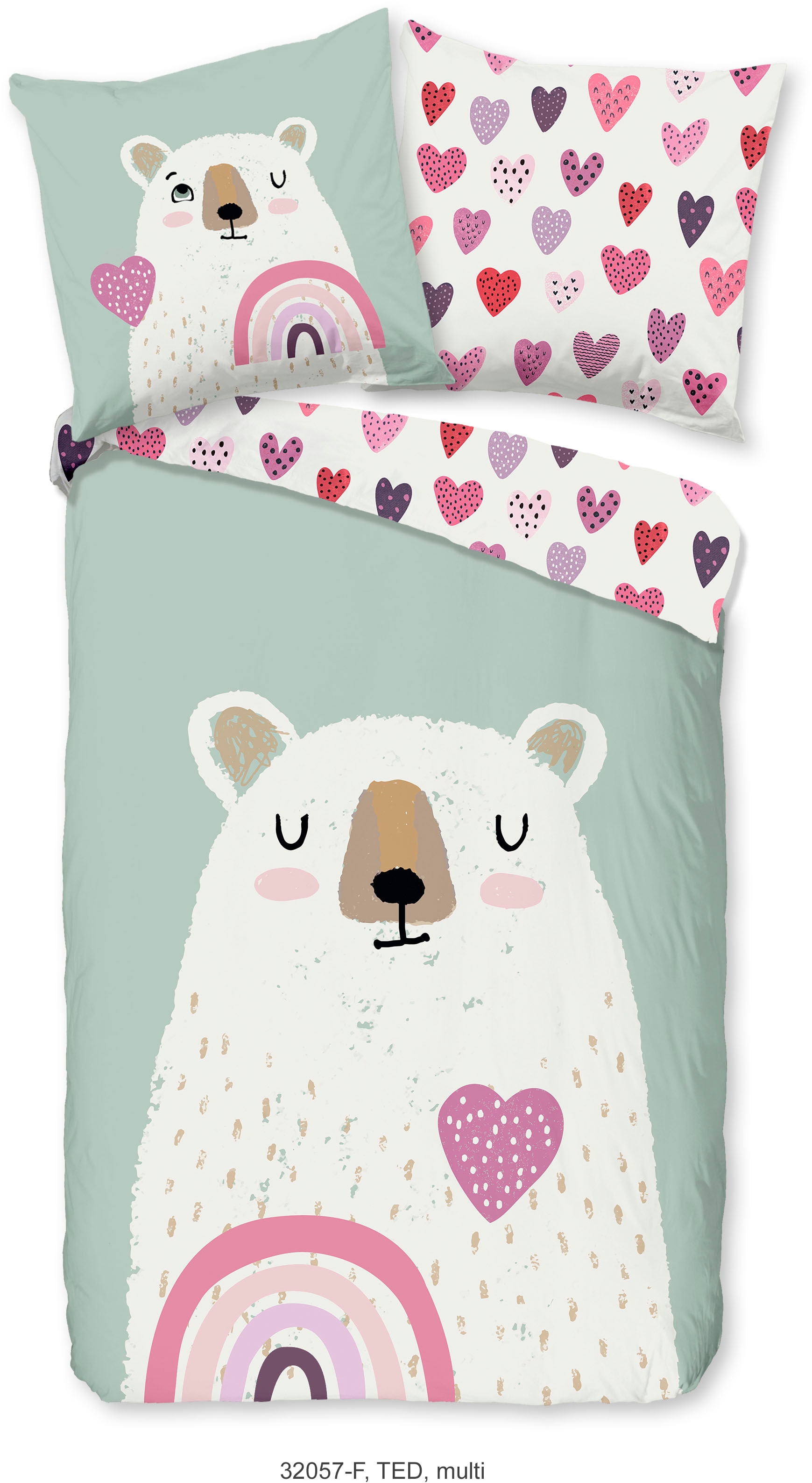 good morning Kinderbettwäsche "Ted" 2 Stk. Flanell, Biber, 135x200, Warm, W günstig online kaufen