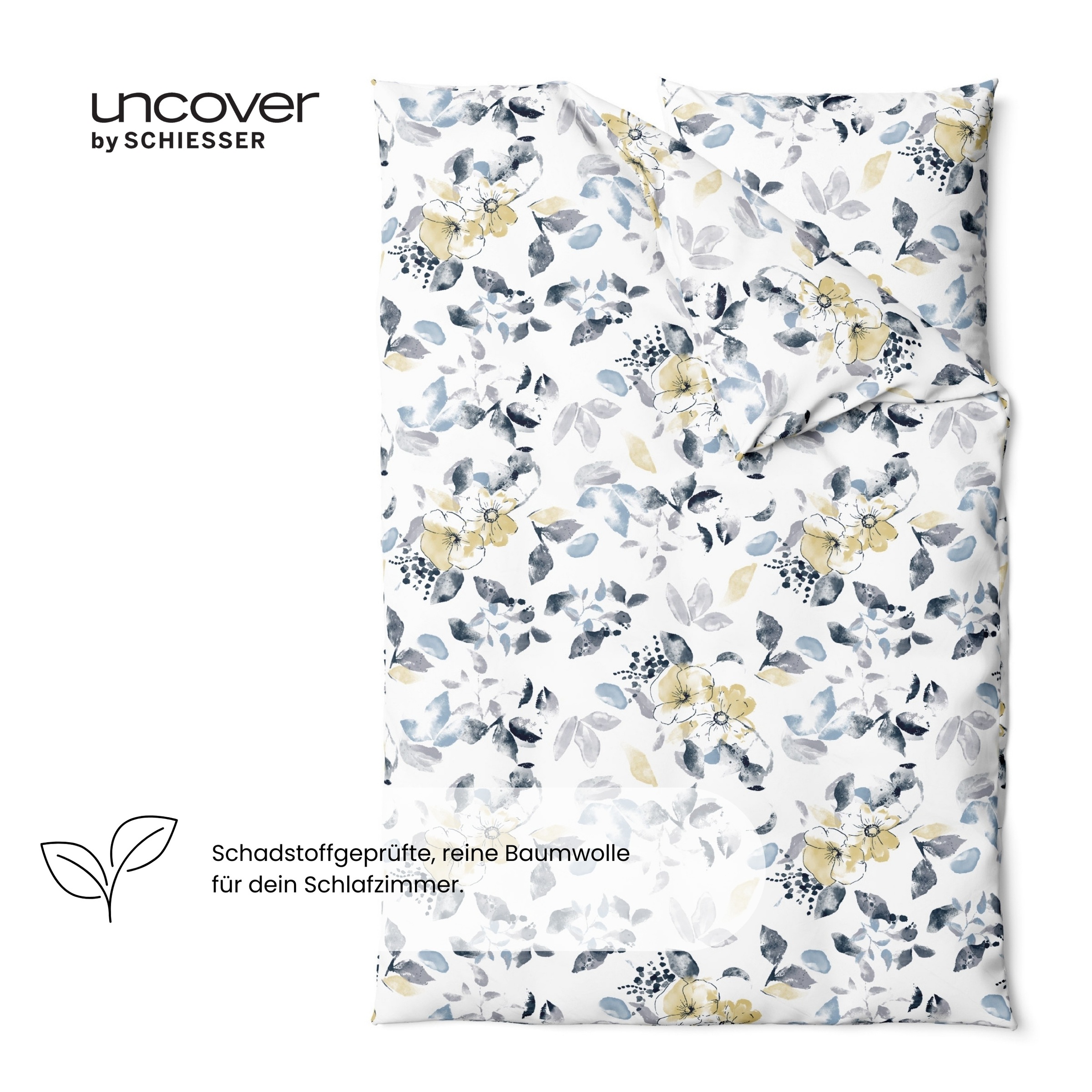 uncover by SCHIESSER Bettwäsche "Florina aus weicher Baumwolle mit einem fe günstig online kaufen