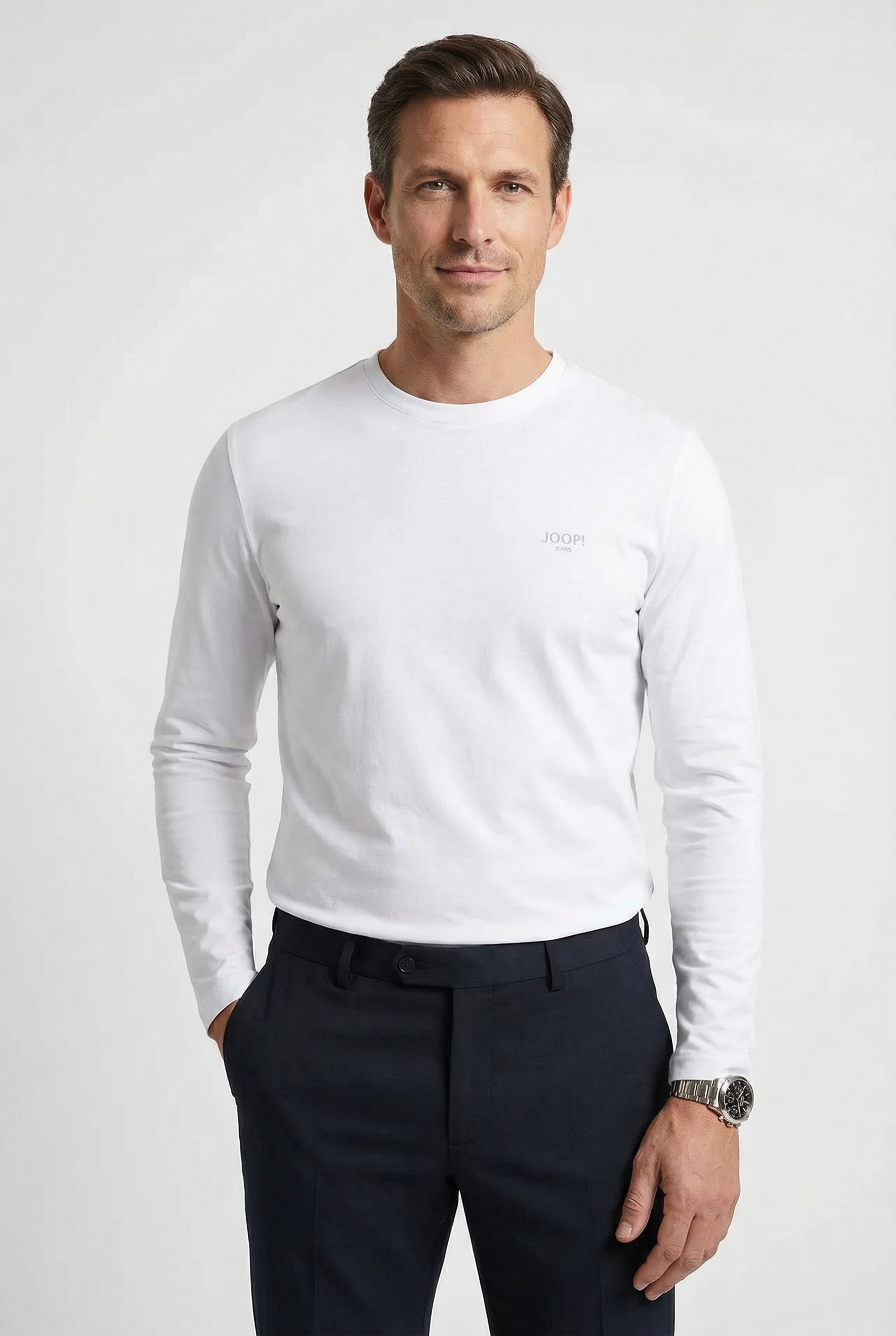 Joop Jeans Langarmshirt »JJJ-33Alphis-L« mit Logostickerei