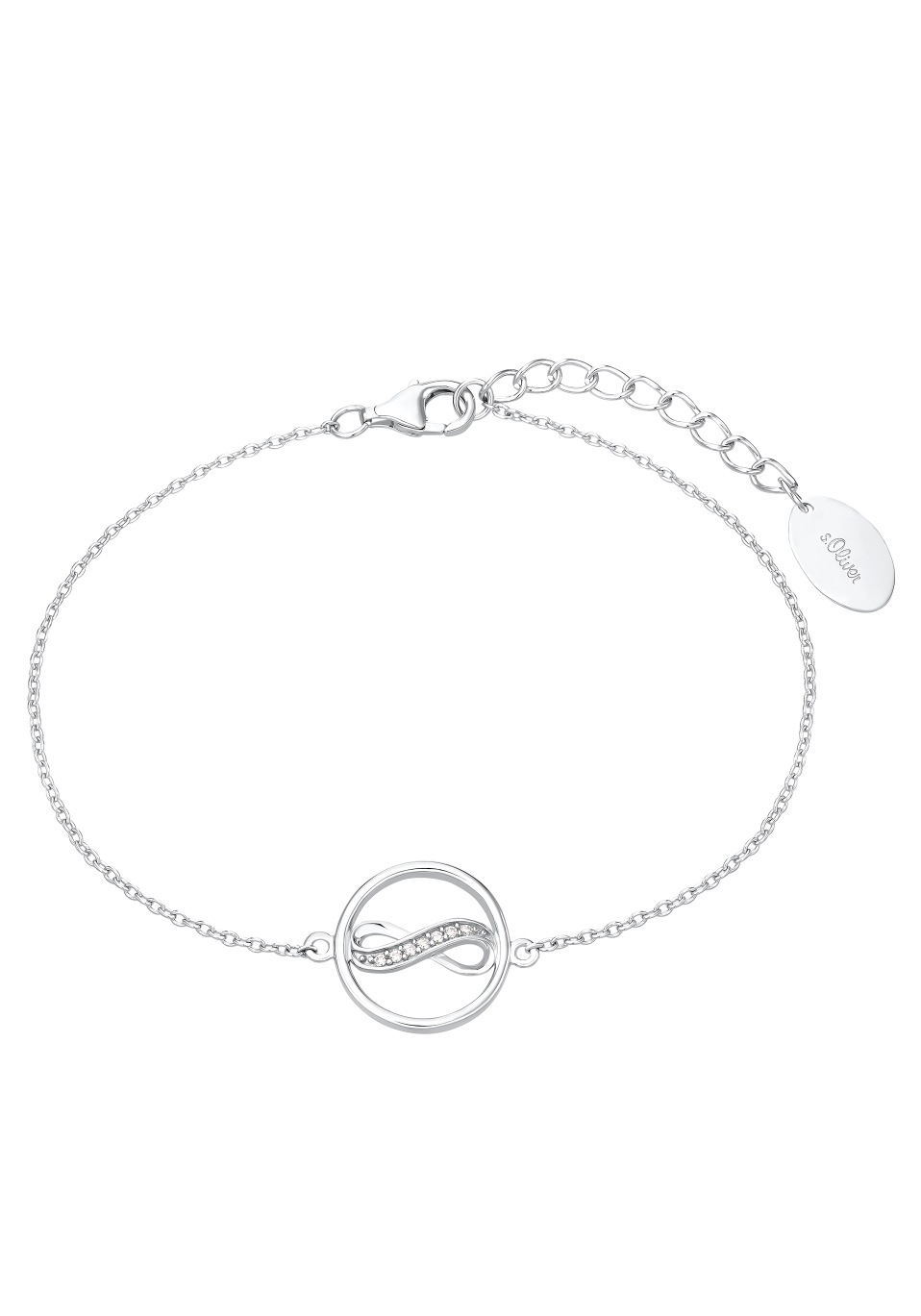 s.Oliver Armband »Kreis/Infintiy/Unendlichkeitsschleife 2032826« mit Zirkonia (synth.)