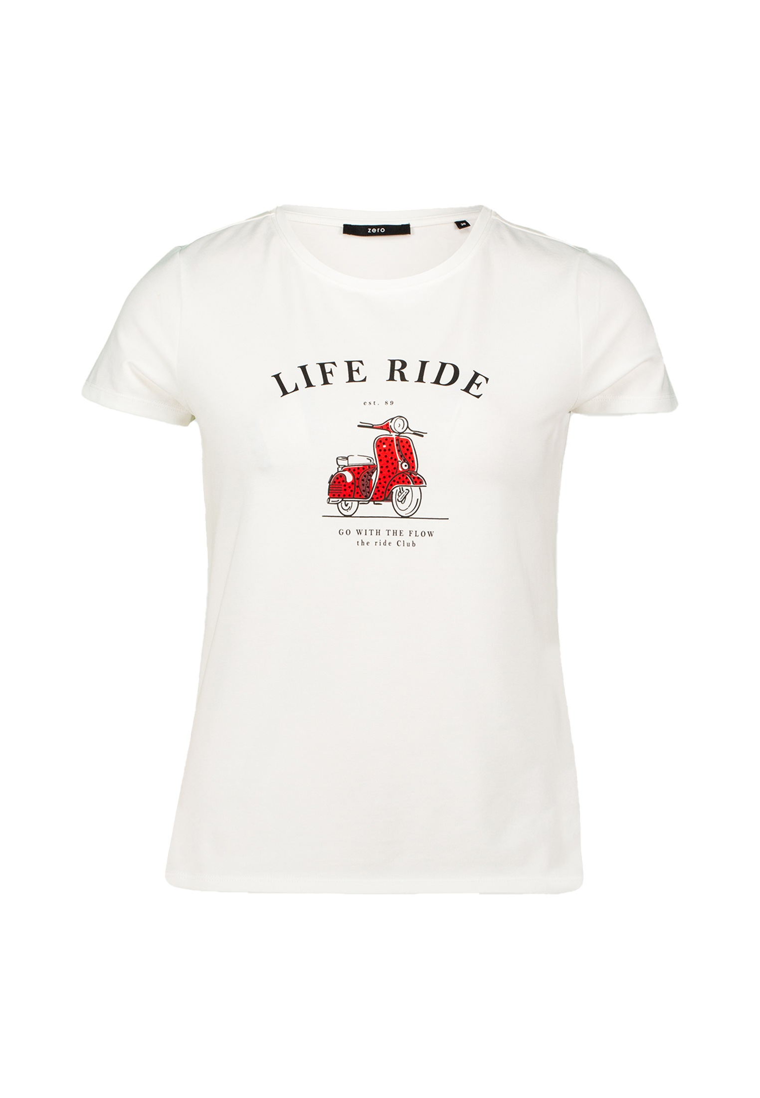 Zero Kurzarmshirt »zero Shirt mit Glitzersteinen«, (1 tlg.), weiteres Detail