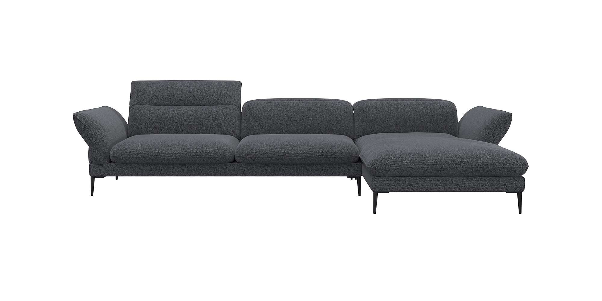 FLEXLUX Ecksofa »Salino, Funktionssofa mit Recamiere, Relaxsofa, Ecksofa« Sofa mit Arm- und Kopfteil-Verstellungen, Kaltschaum & Stahl-Wellen