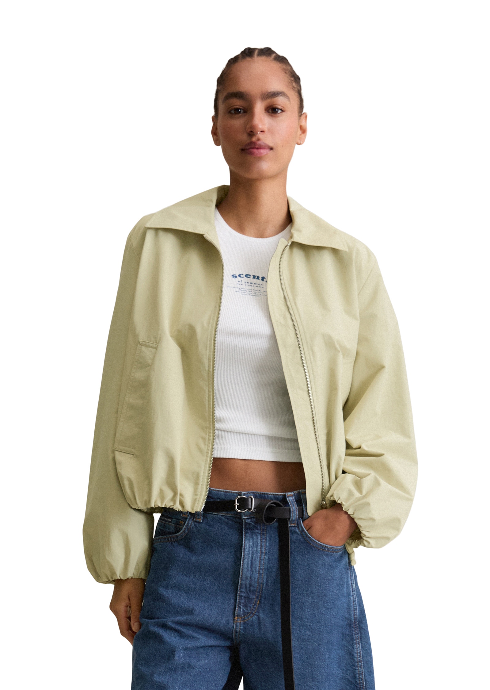 Marc OPolo DENIM Outdoorjacke "aus Organic-Cotton-Nylon-Mix", ohne Kapuze günstig online kaufen