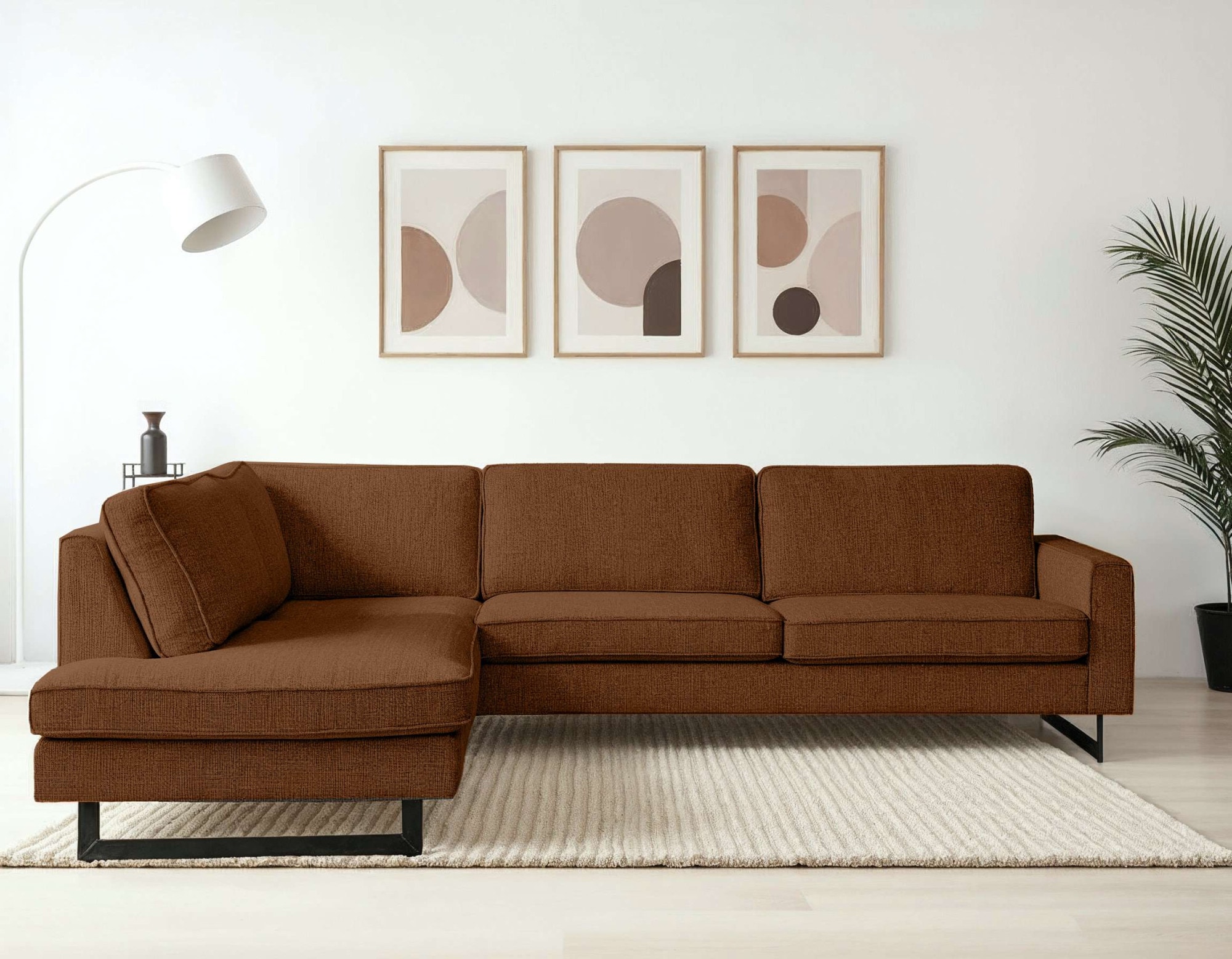 PLACES OF STYLE Ecksofa "Pinto, 290 cm, Cord, Chenille, Lederoptik, Ottoman günstig online kaufen