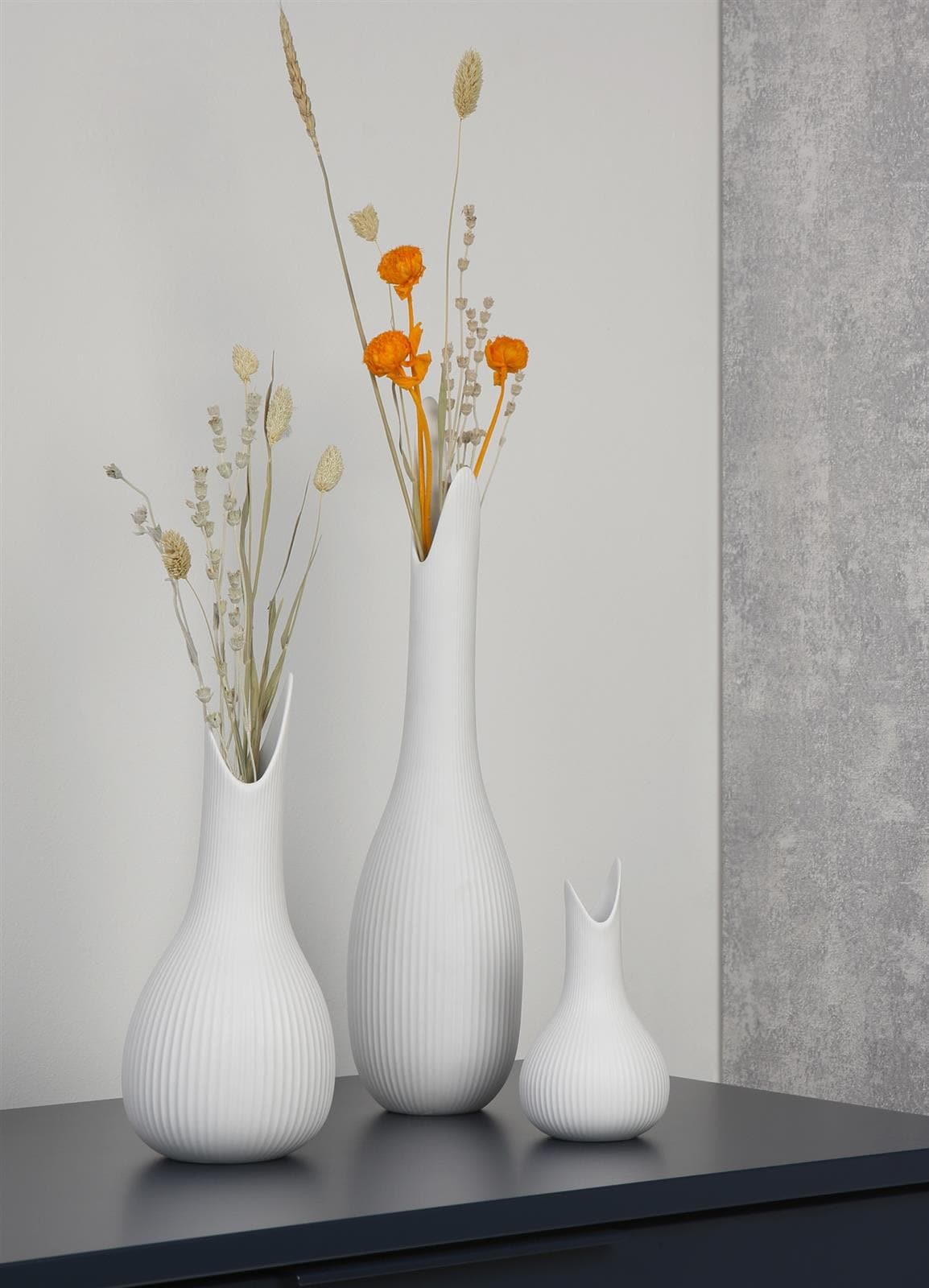 Goebel Dekovase »Vase Studio 8 Pure Raindrop 25 cm weiß« Abwischbar