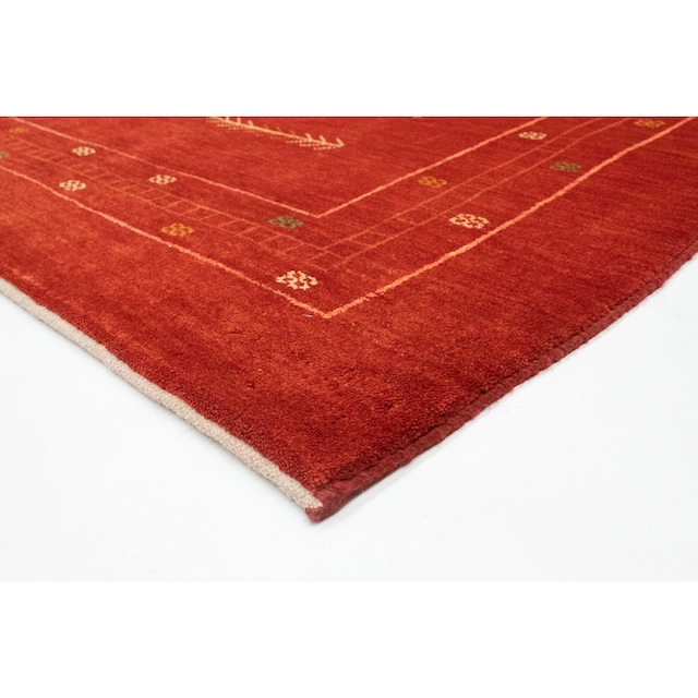 morgenland Wollteppich »Gabbeh Teppich handgeknüpft rot«, rechteckig,  handgeknüpft bestellen | BAUR