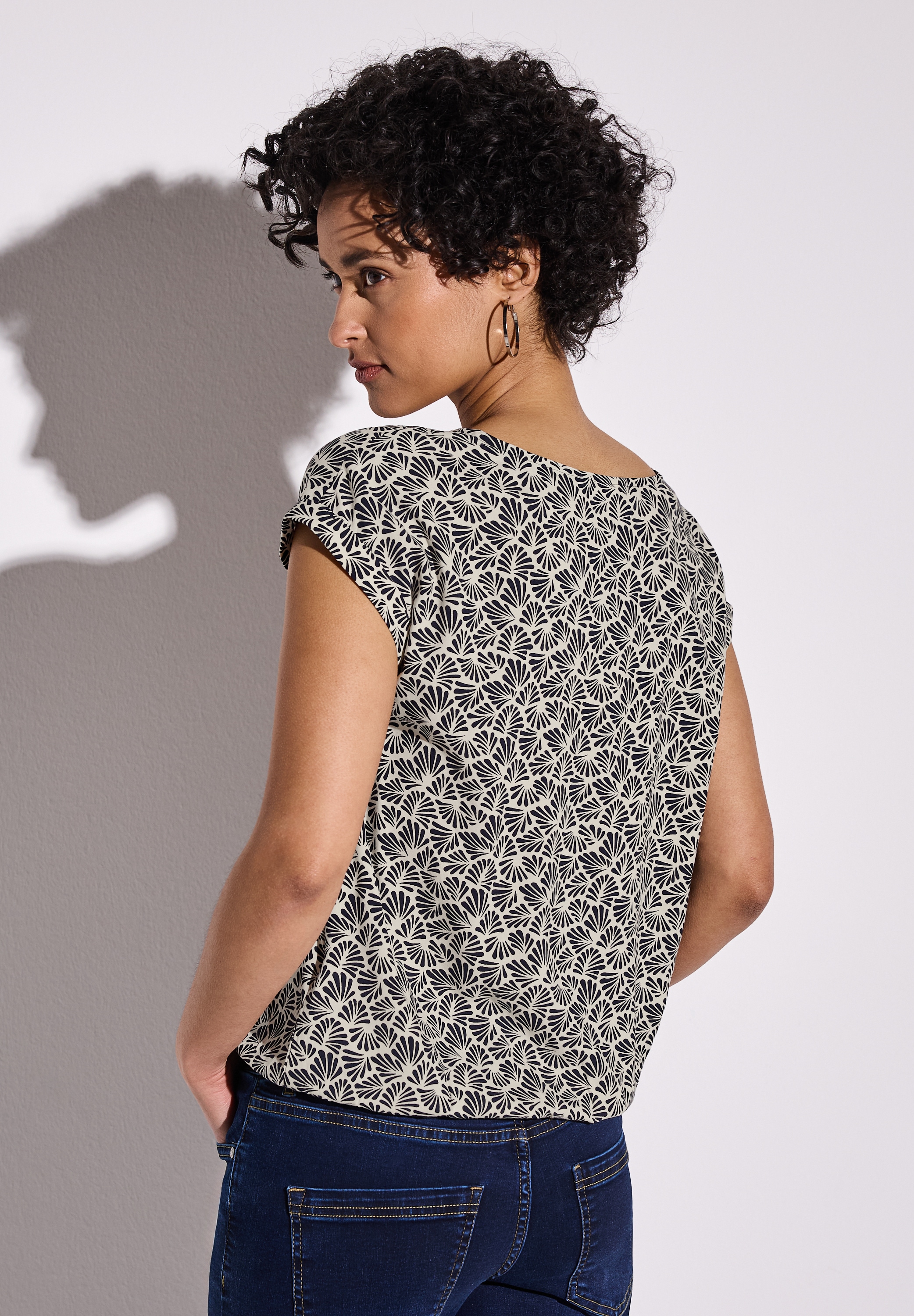 STREET ONE Hemdbluse, mit Rundhalsausschnitt