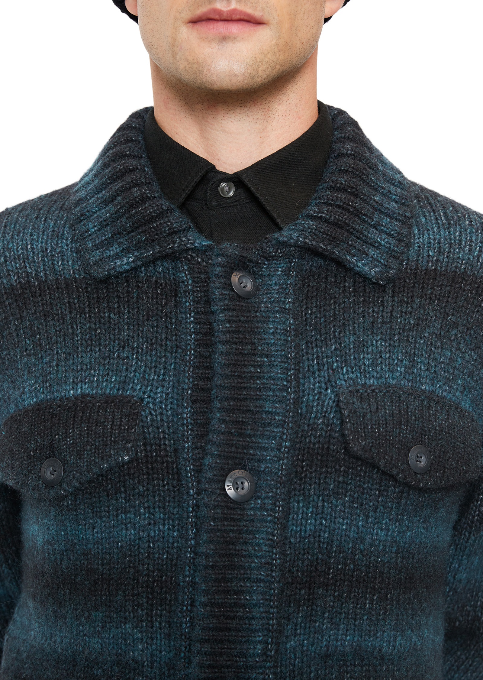 Marc O'Polo Cardigan »aus zweifarbigem Wolle-Bio-Baumwolle-Mix«