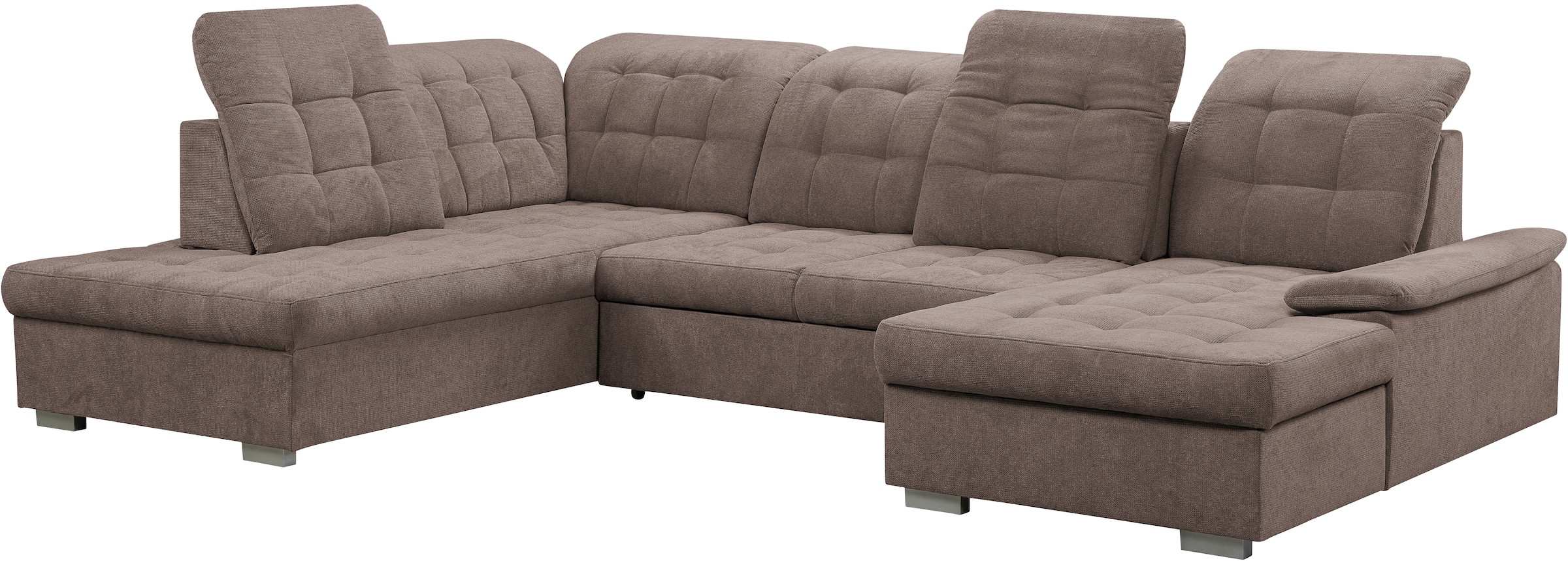 WERK2 Wohnlandschaft »Kordula-New U-Form«, Sofa in U-Form mit Schlaffunktion & Bettkasten, Schlafcouch