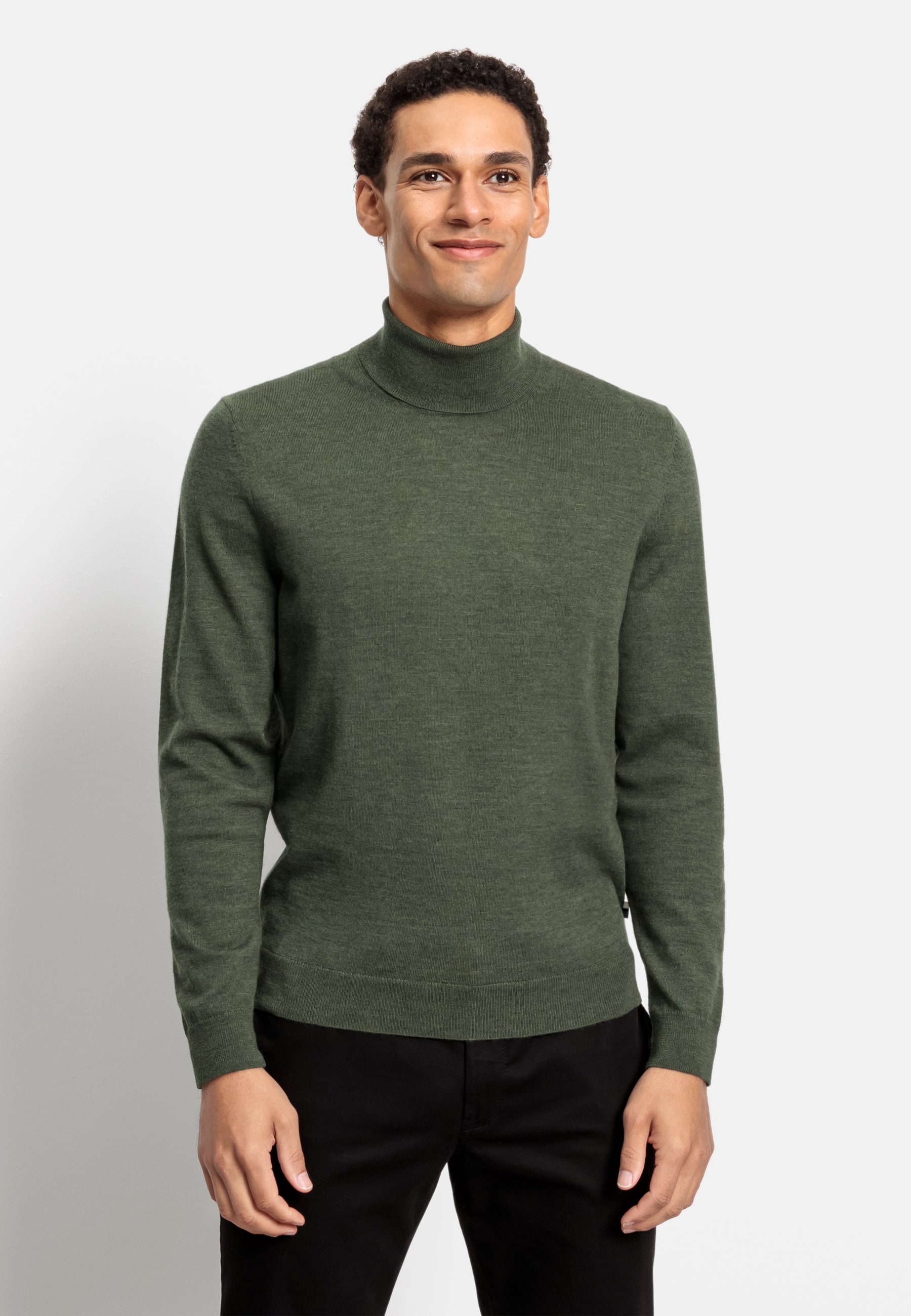 OLYMP "OLYMP Casual Strick, Rollkragen"