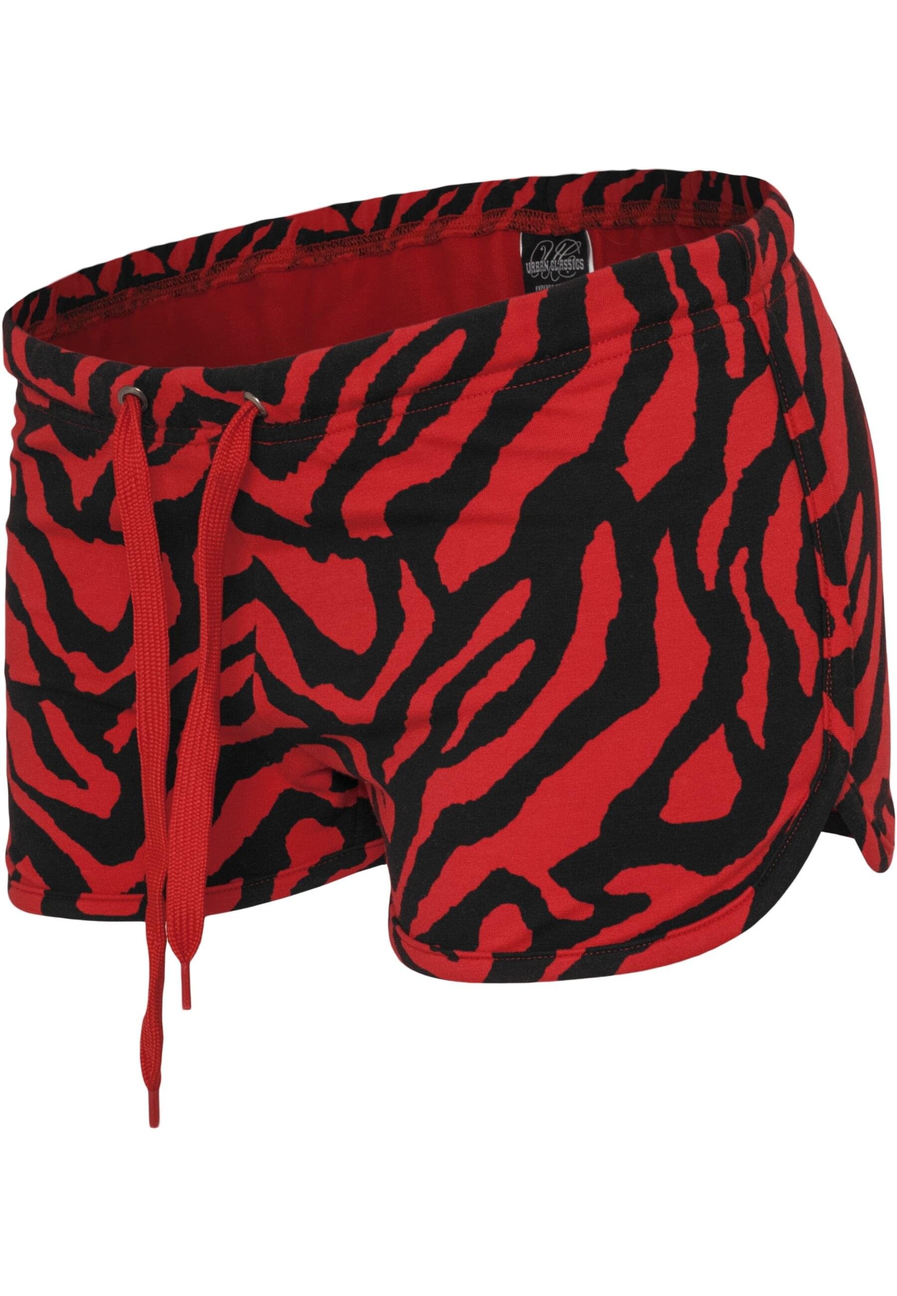 URBAN CLASSICS Stoffhose »Urban Classics Damen Ladies Zebra Hotpants«, (1 tlg.)