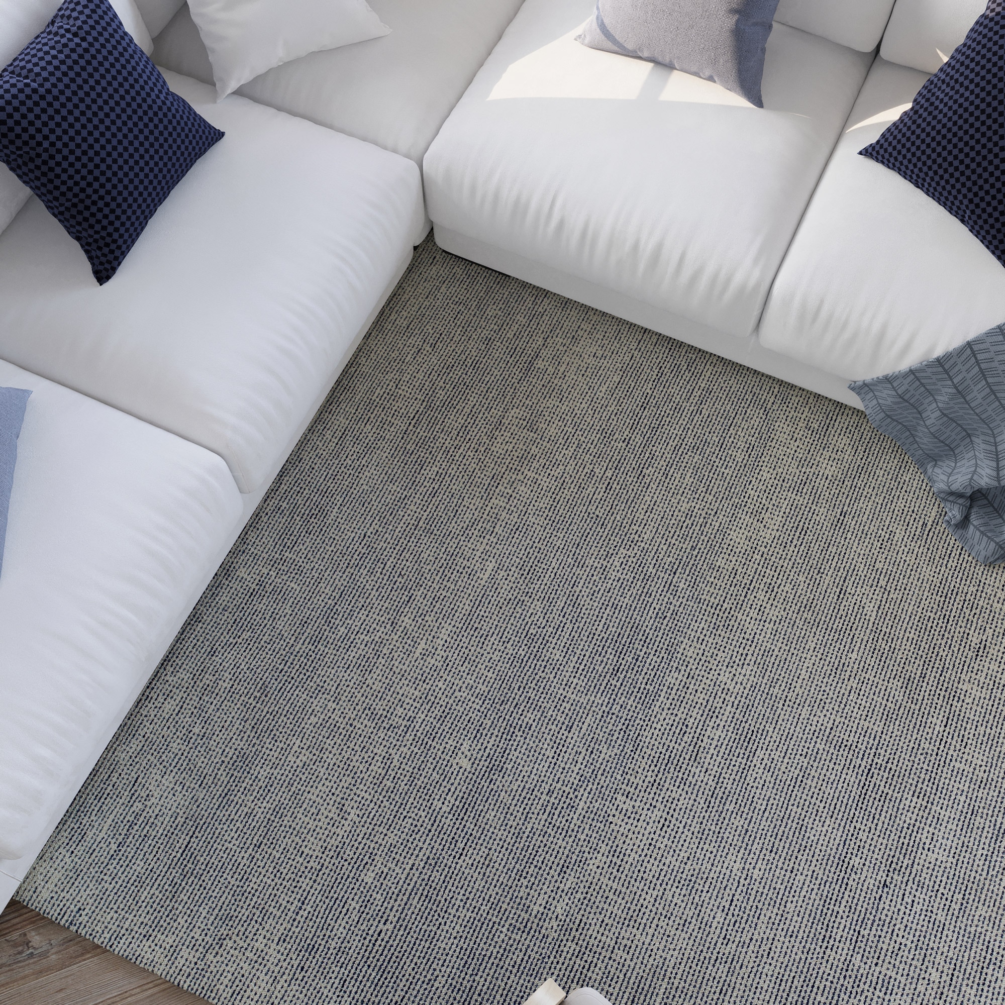Wecon home Teppich »Hamptons THIRTYTWO«, rechteckig, 15 mm Höhe, Läufer, Kurzflor, Wohnzimmer, Schlafzimmer, elegant, robust, Linien