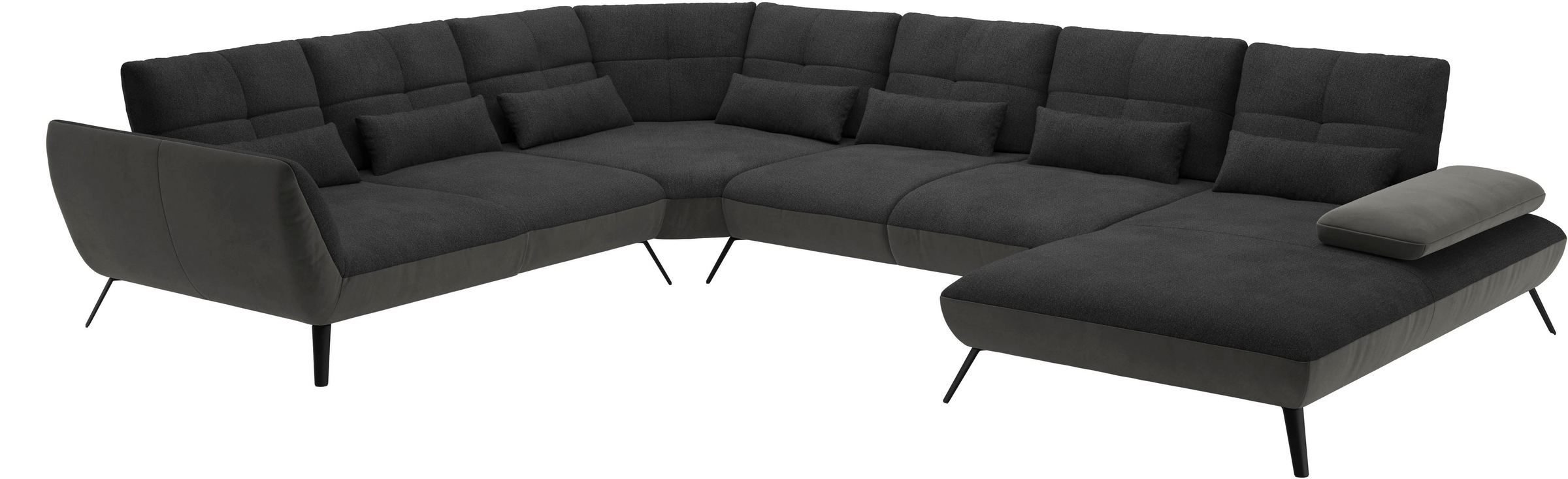 Places of Style Wohnlandschaft »Mikado U-Form«, inkl. Sitztiefenverstellung und Armteilverstellung