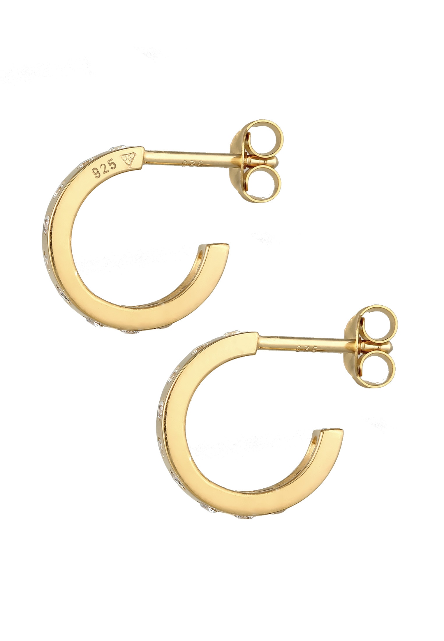 Elli Paar Creolen »Creolen Stecker Zirkonia Mini Hoops 925 Silber«