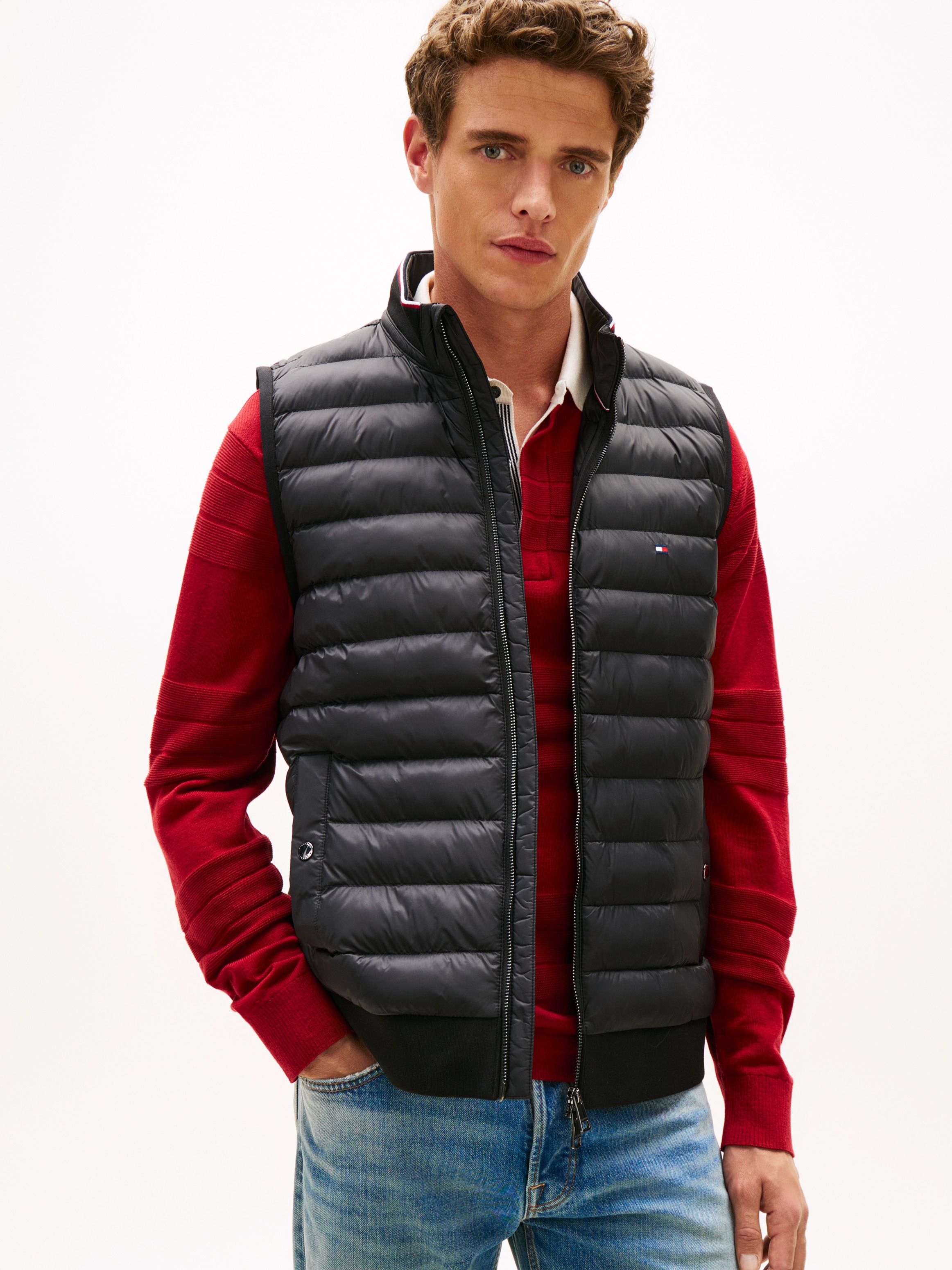 Tommy Hilfiger "MIX MEDIA" Stehkragen, 2-Wege-Reißverschluss