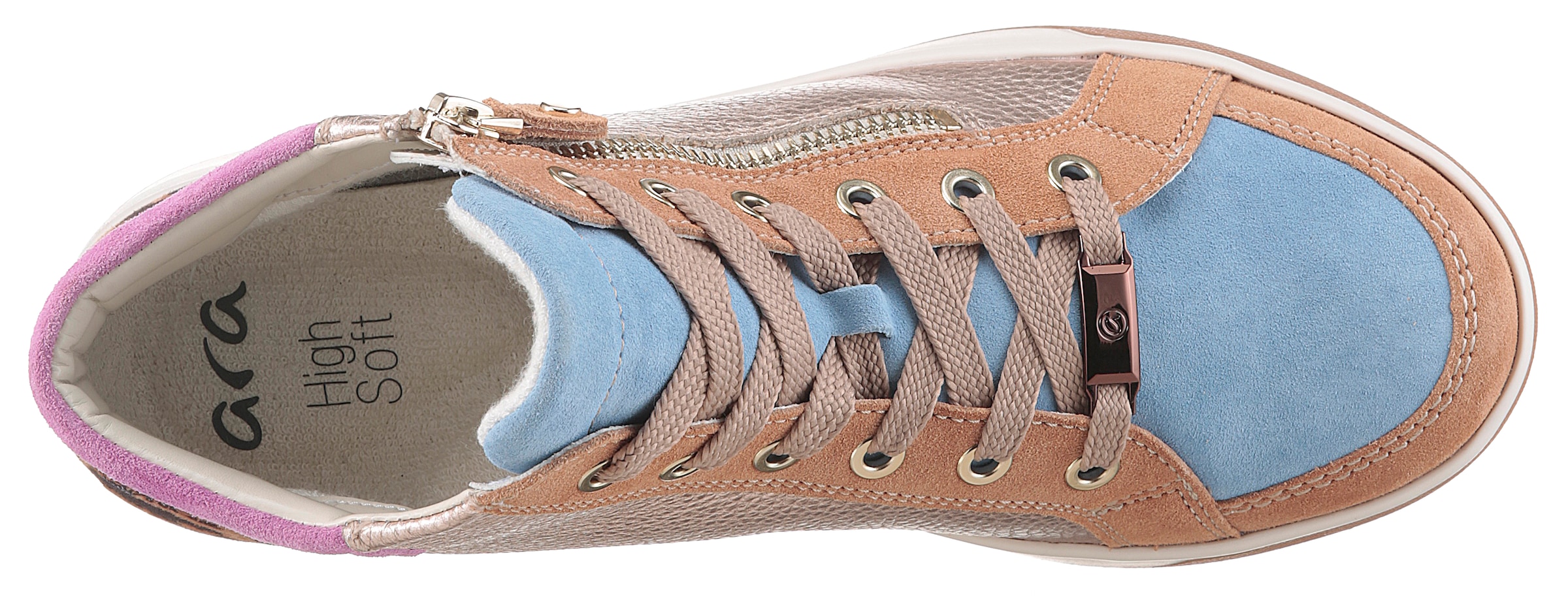 Ara Sneaker »ROM«, High Top Sneaker, Schnürboots mit Reißverschluss